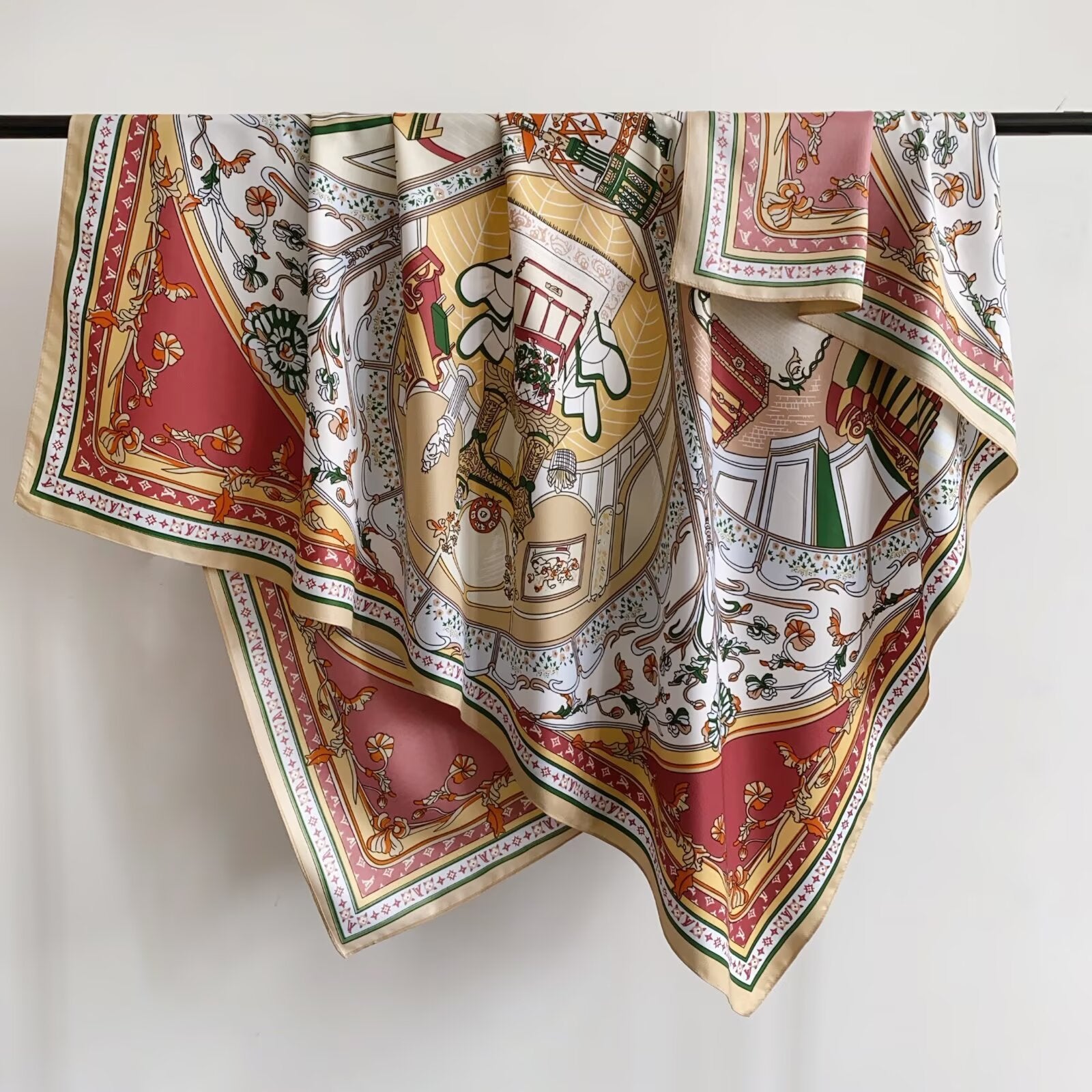 Foulard Carré touche soie 130×130cm (x6)#7