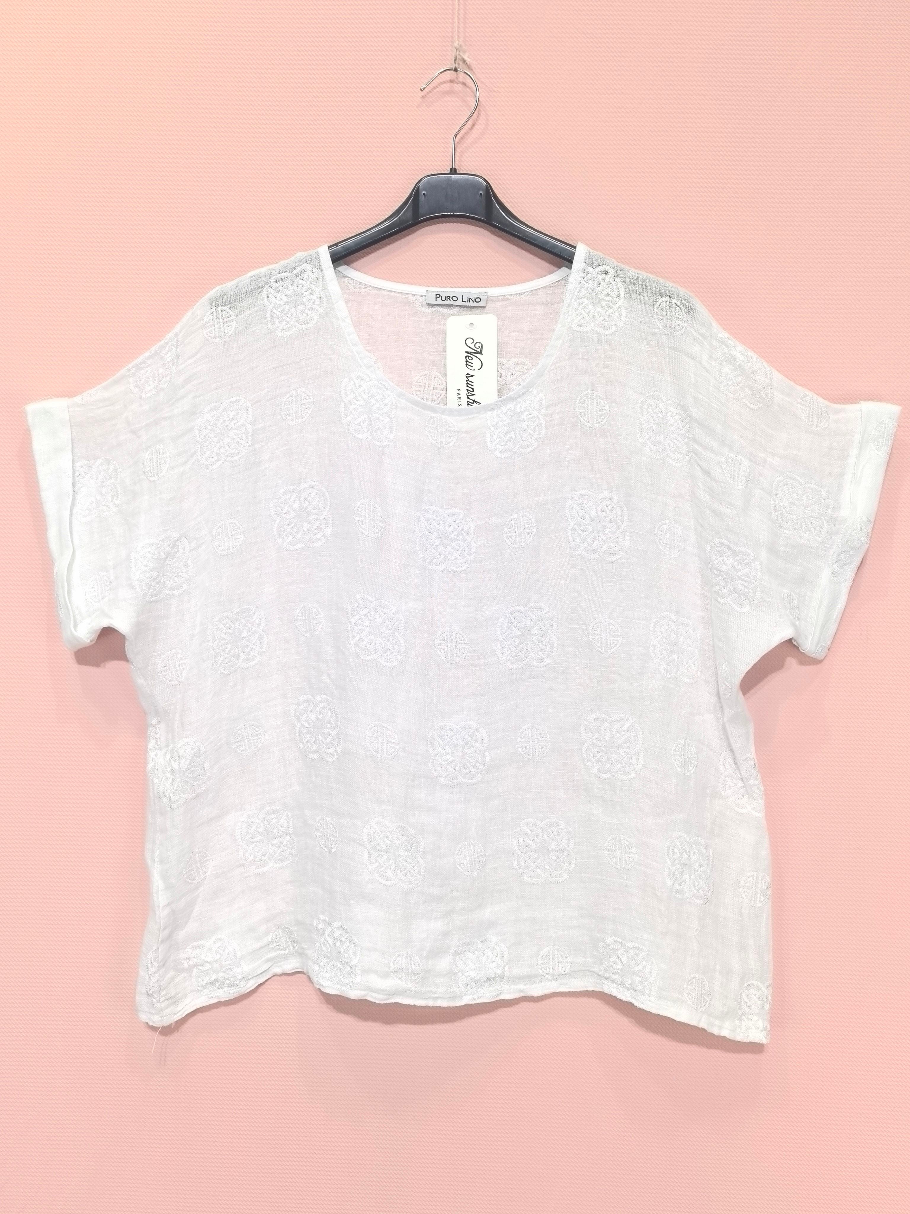 T-shirts Broderie En Lin (x8)