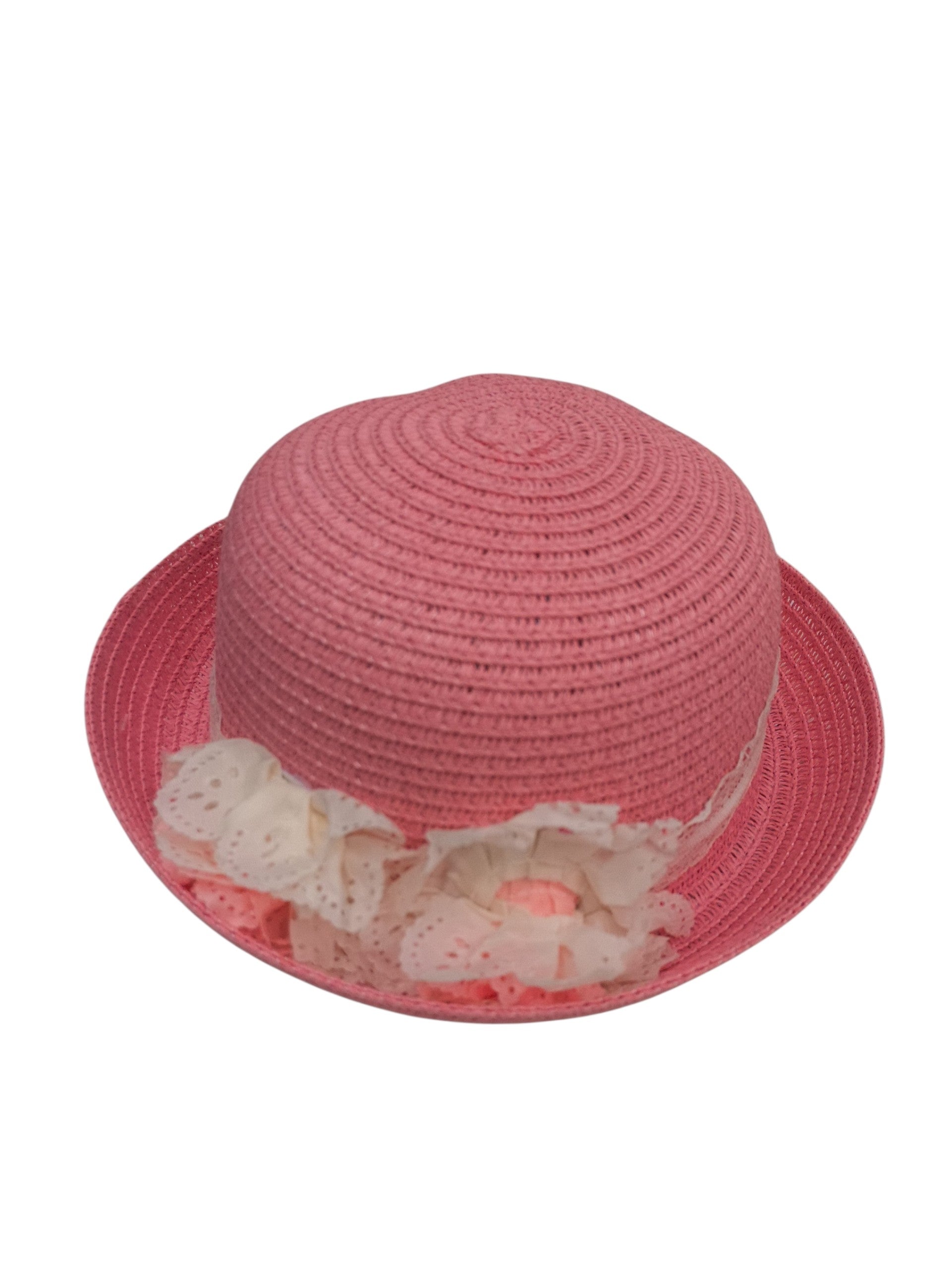 Chapeaux de paille taille enfant motif fleur (x12) #50