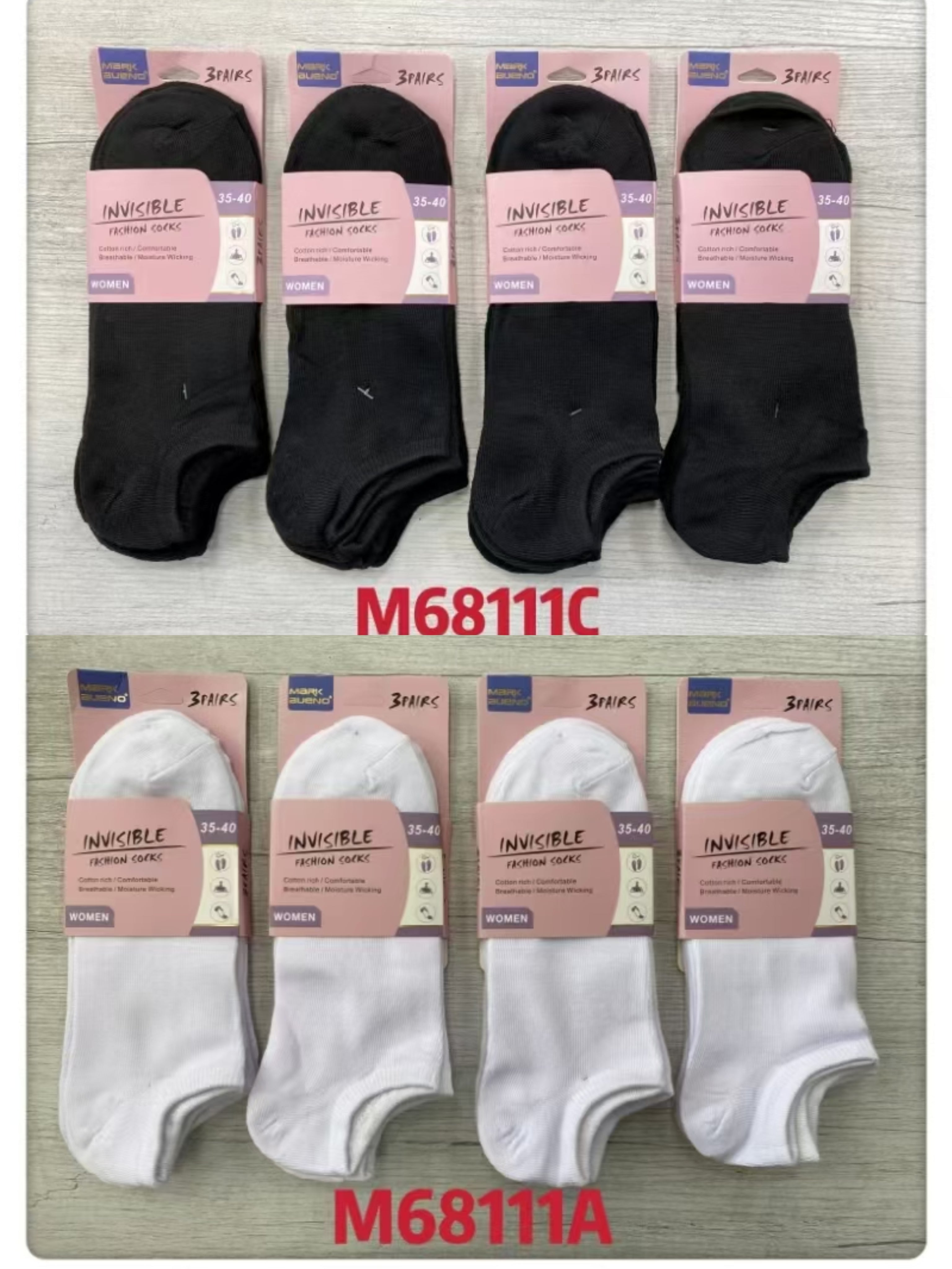 FEMME Chaussettes socquettes coton (x24)#M68111