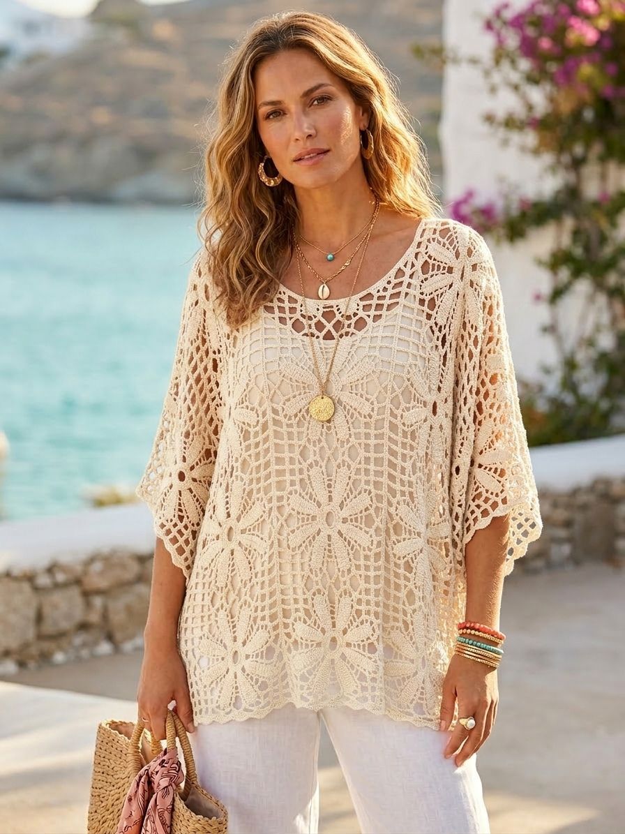 Haut En crochet 2 Pièces (x6)