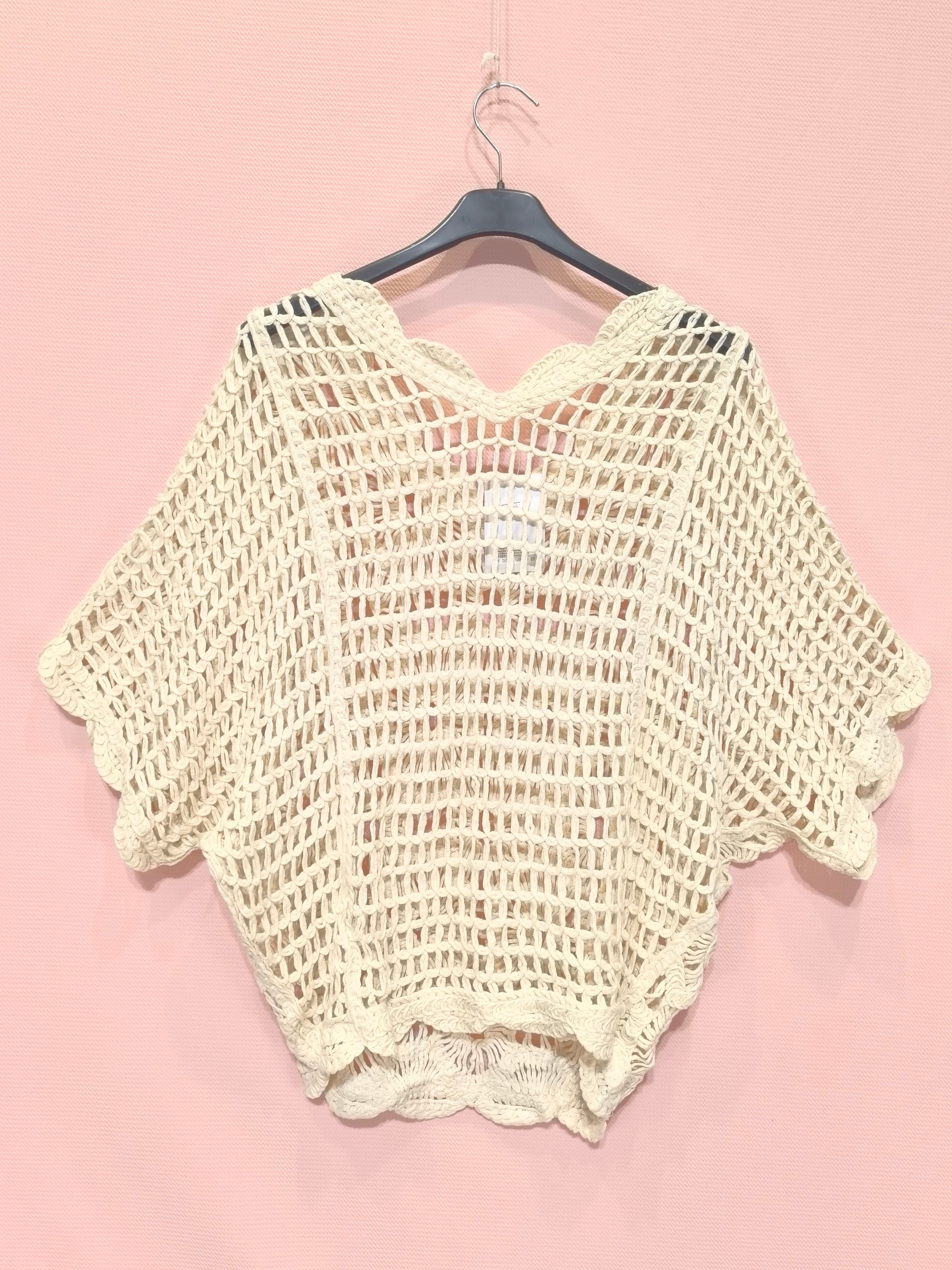 Top crochet bohème manches courtes(x6)