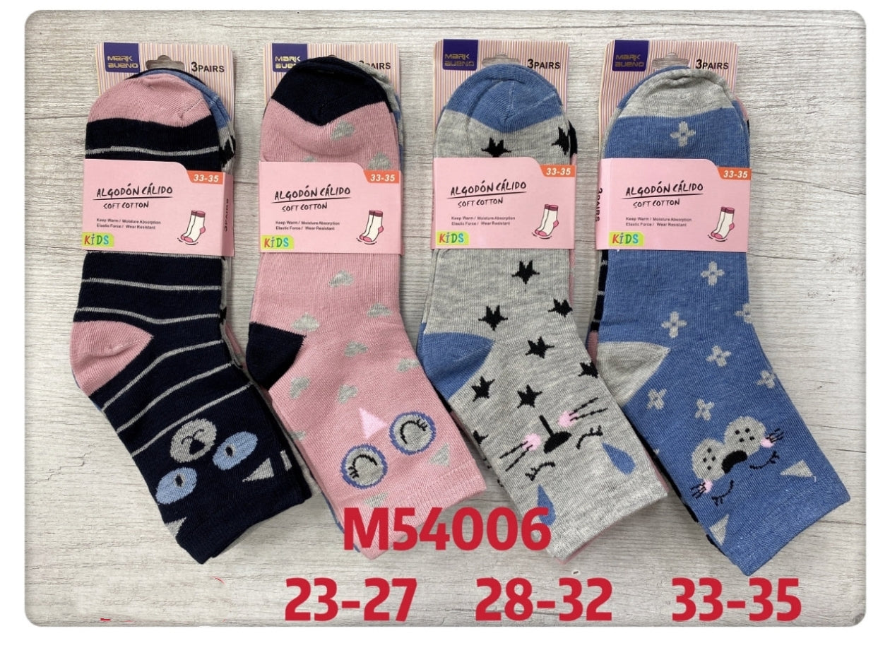 filles - Chaussettes coton 3Tailles mélangée 23-27/28/32/33-35(x36)
