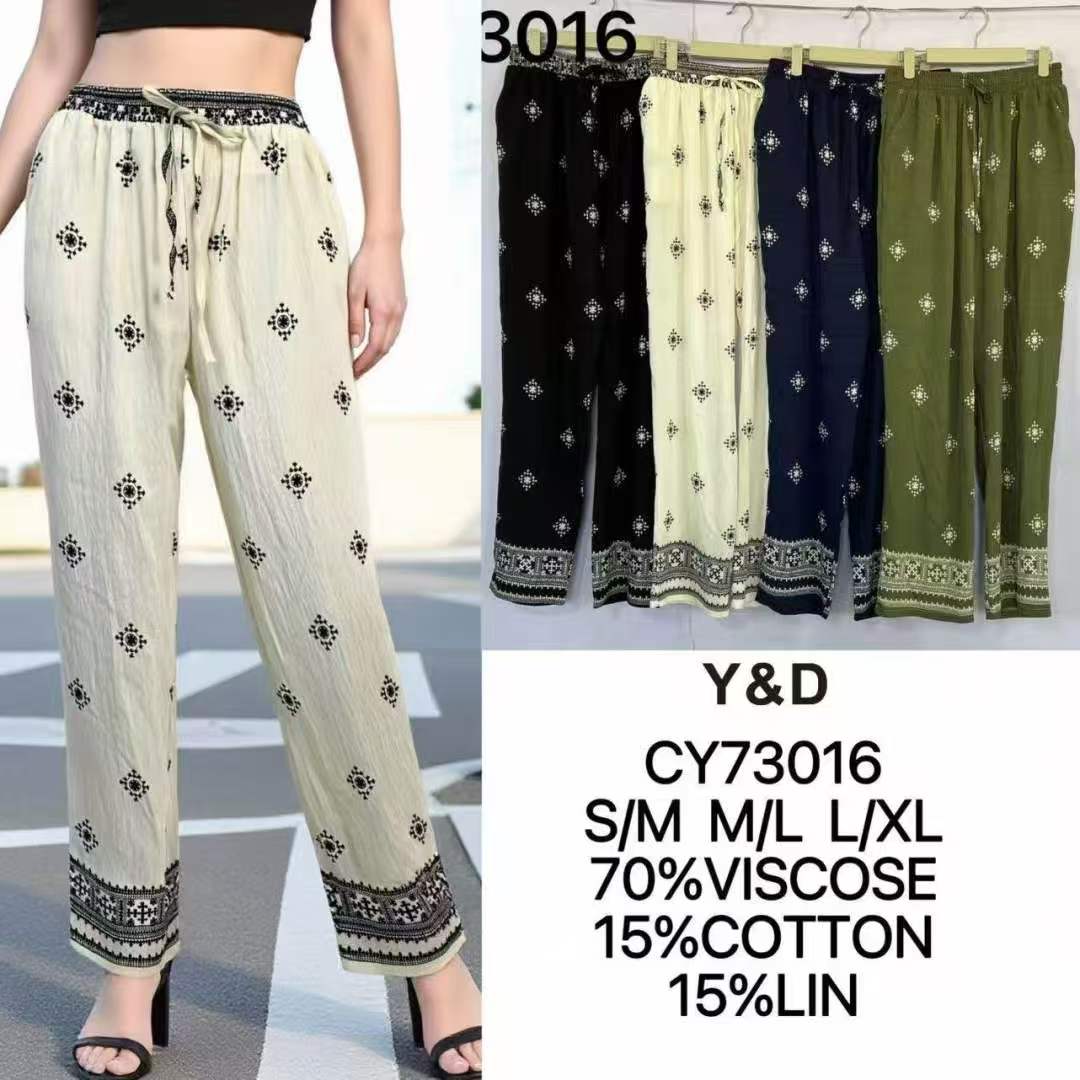 Pantalon de Bohème Fluide Imprimé (x12)#73016