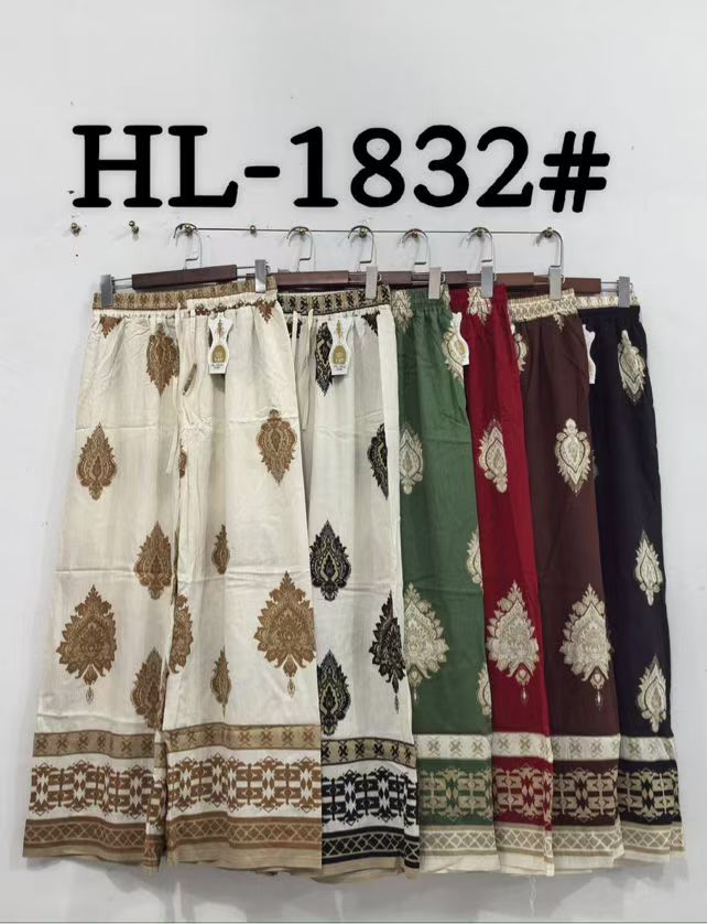 Pantalon fluid motifs ethniques(x12)#1832