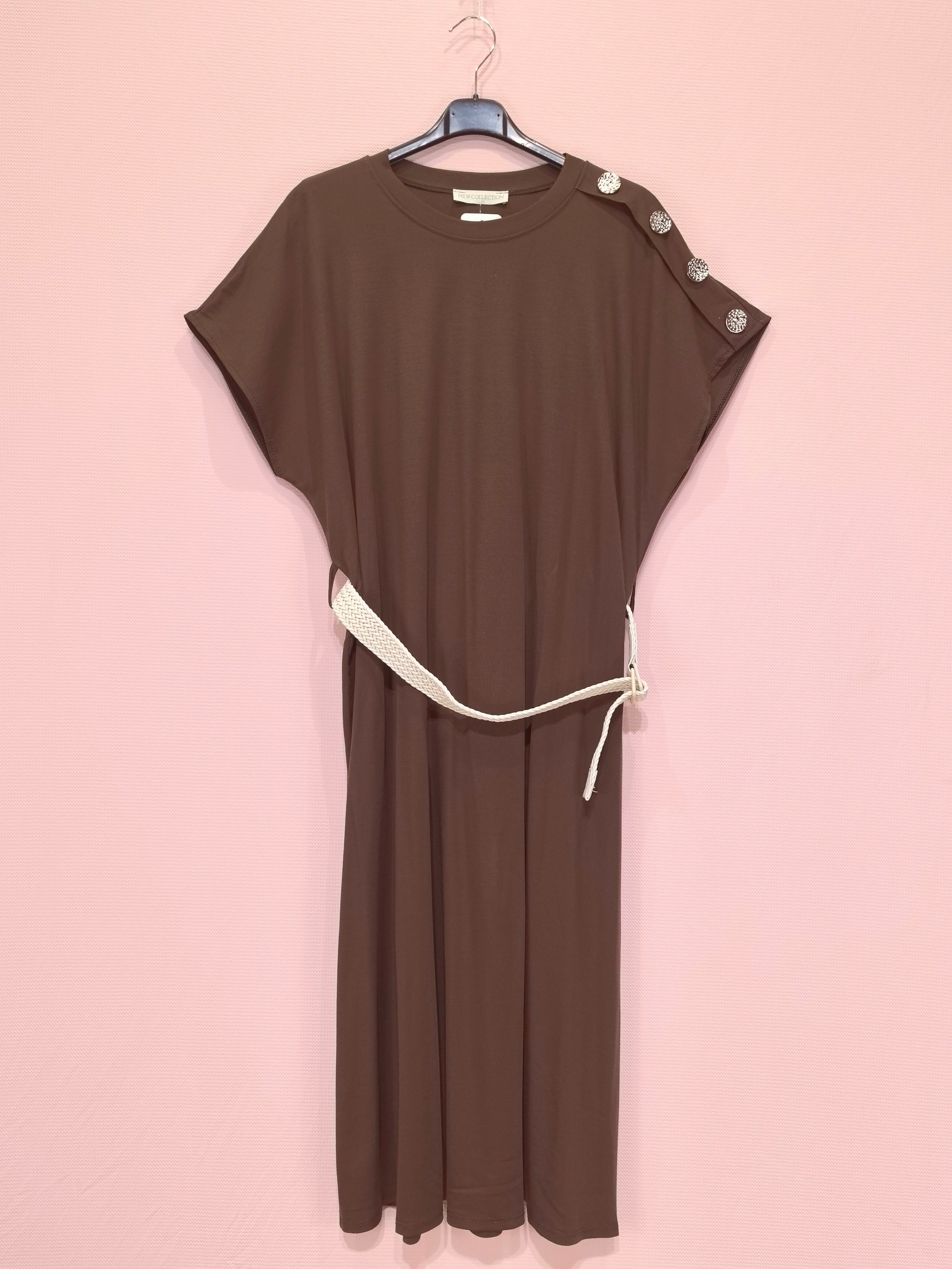 Robe Longue Avec Ceinture (x8)