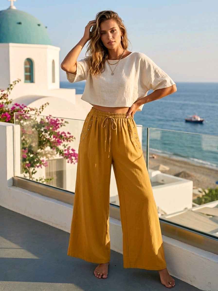 Pantalon Large Fluide (x8)