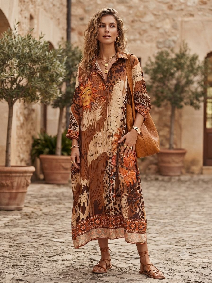 Robe Chemise Longue Imprimée (x6)