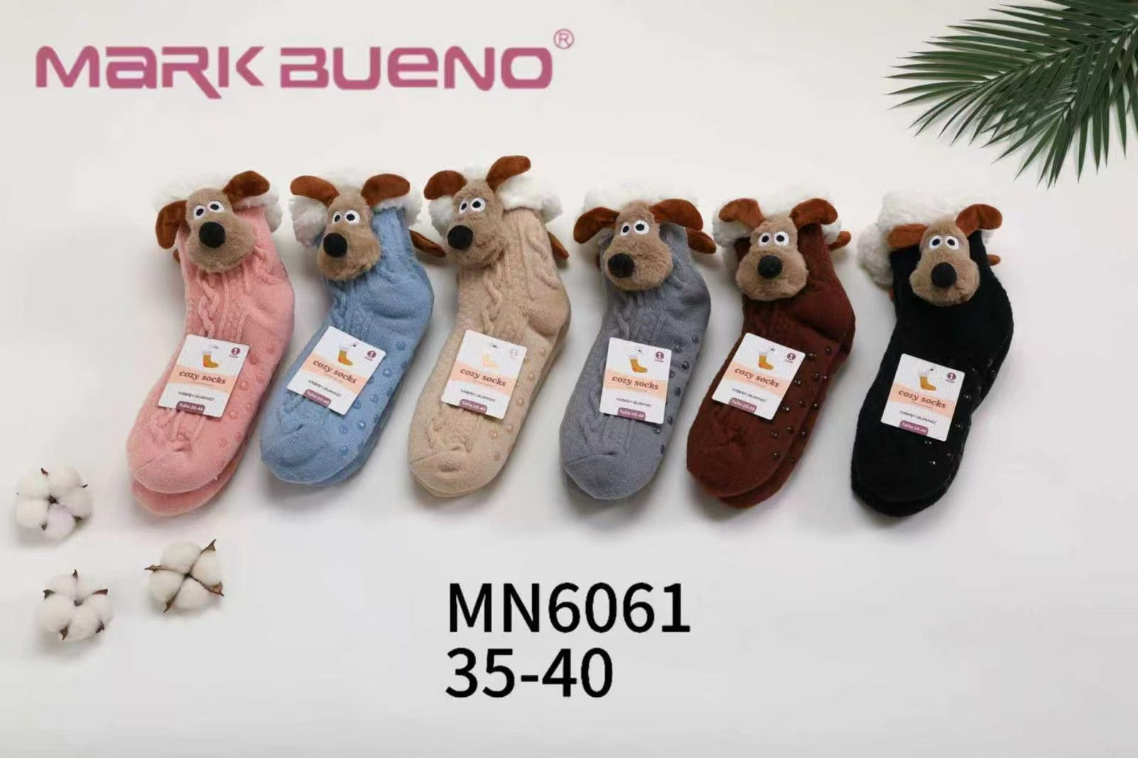 FEMME Chaussettes chaussons fourrées T35-40 (x12)/6061