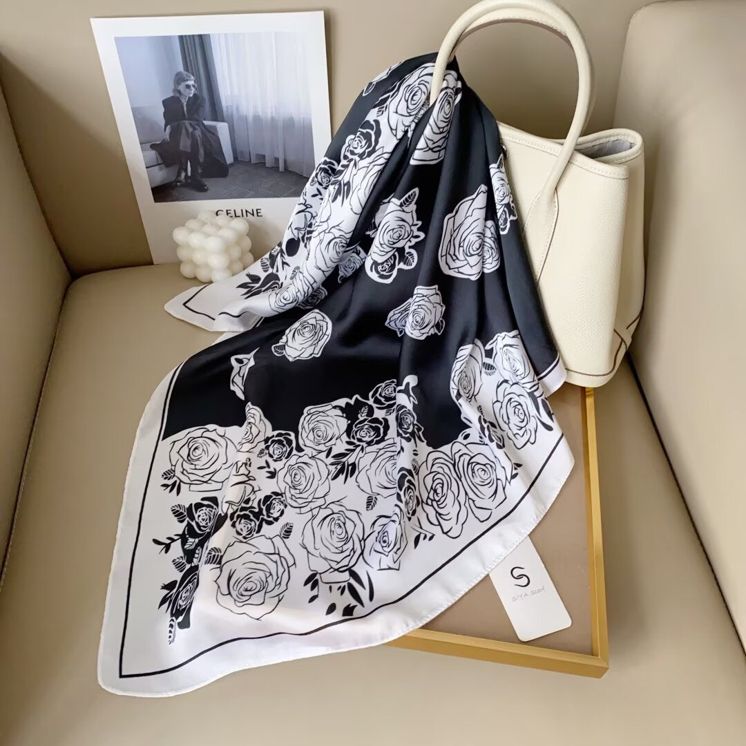 Foulard Carré touche soie 70cmx70cm (x12)#56