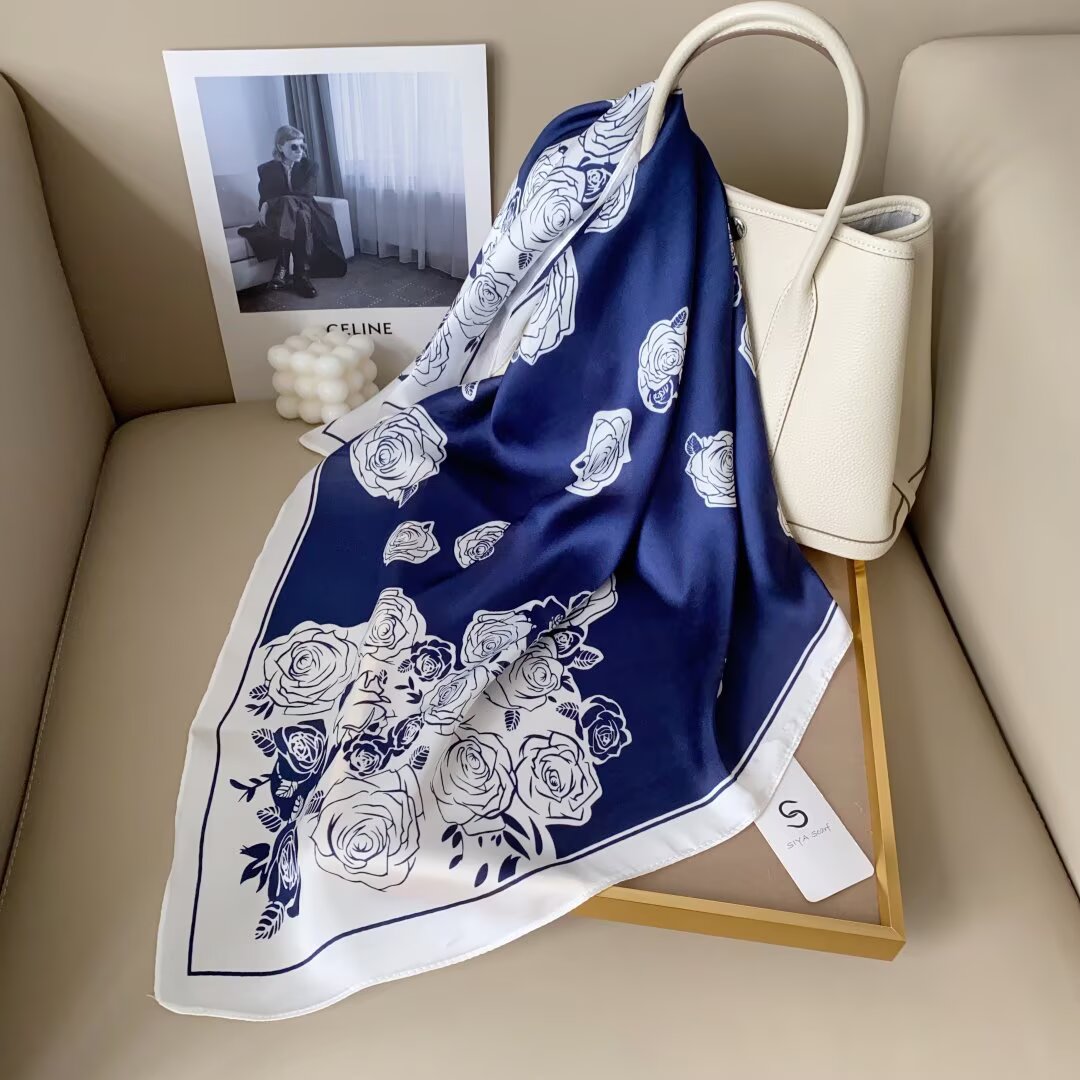 Foulard Carré touche soie 70cmx70cm (x12)#56