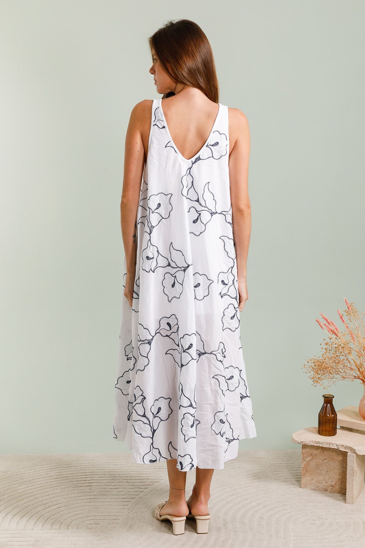 Robe longue ample en bretelle(x6)