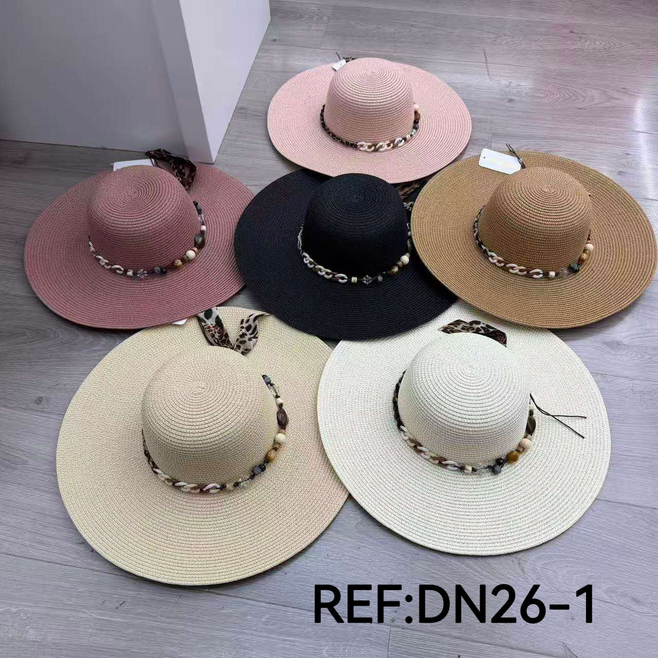 Chapeau de paille à large bord(x12)#1