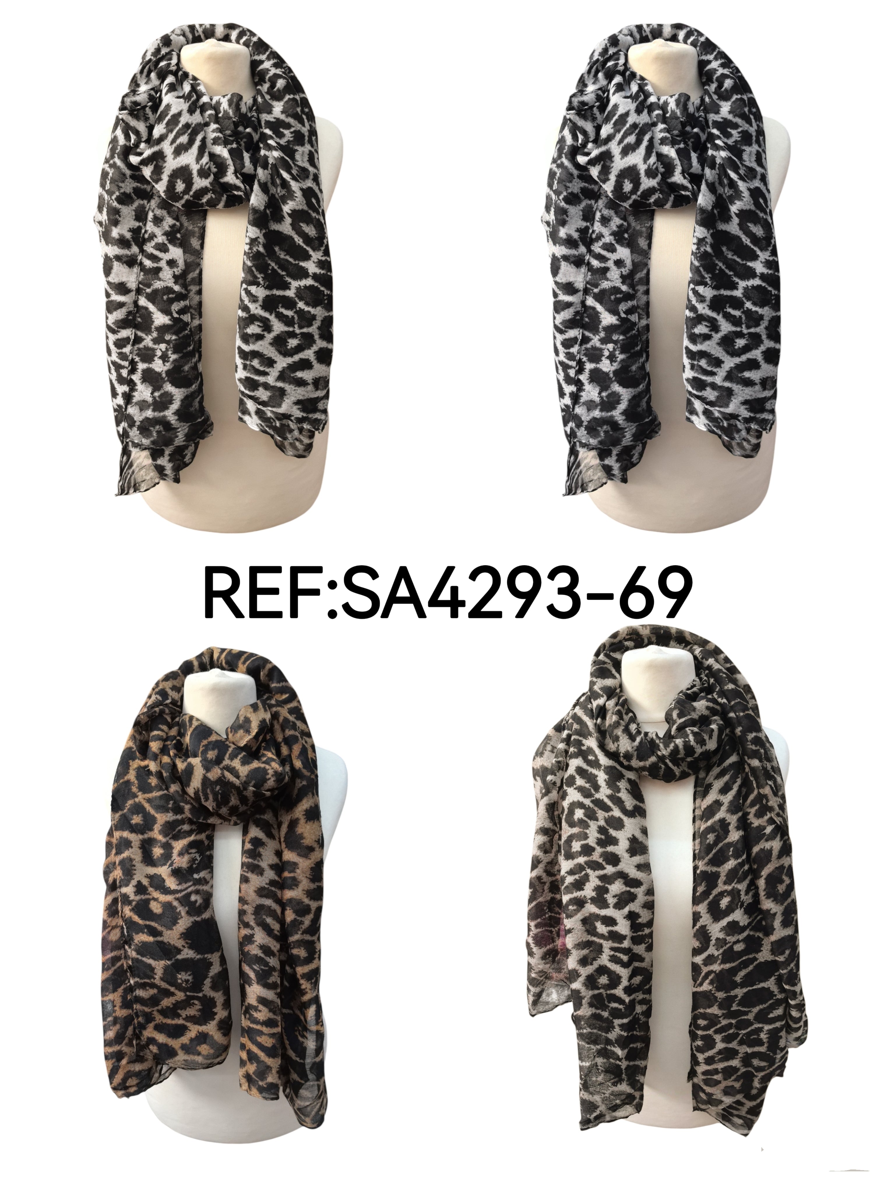 Foulard motif Imprimé léopard (x12)#69
