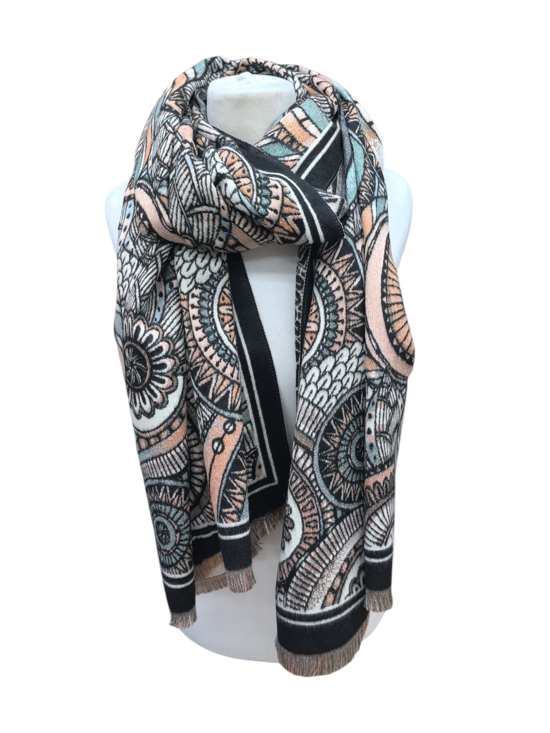 Écharpes Imprimées - Styles rosaces (X12)