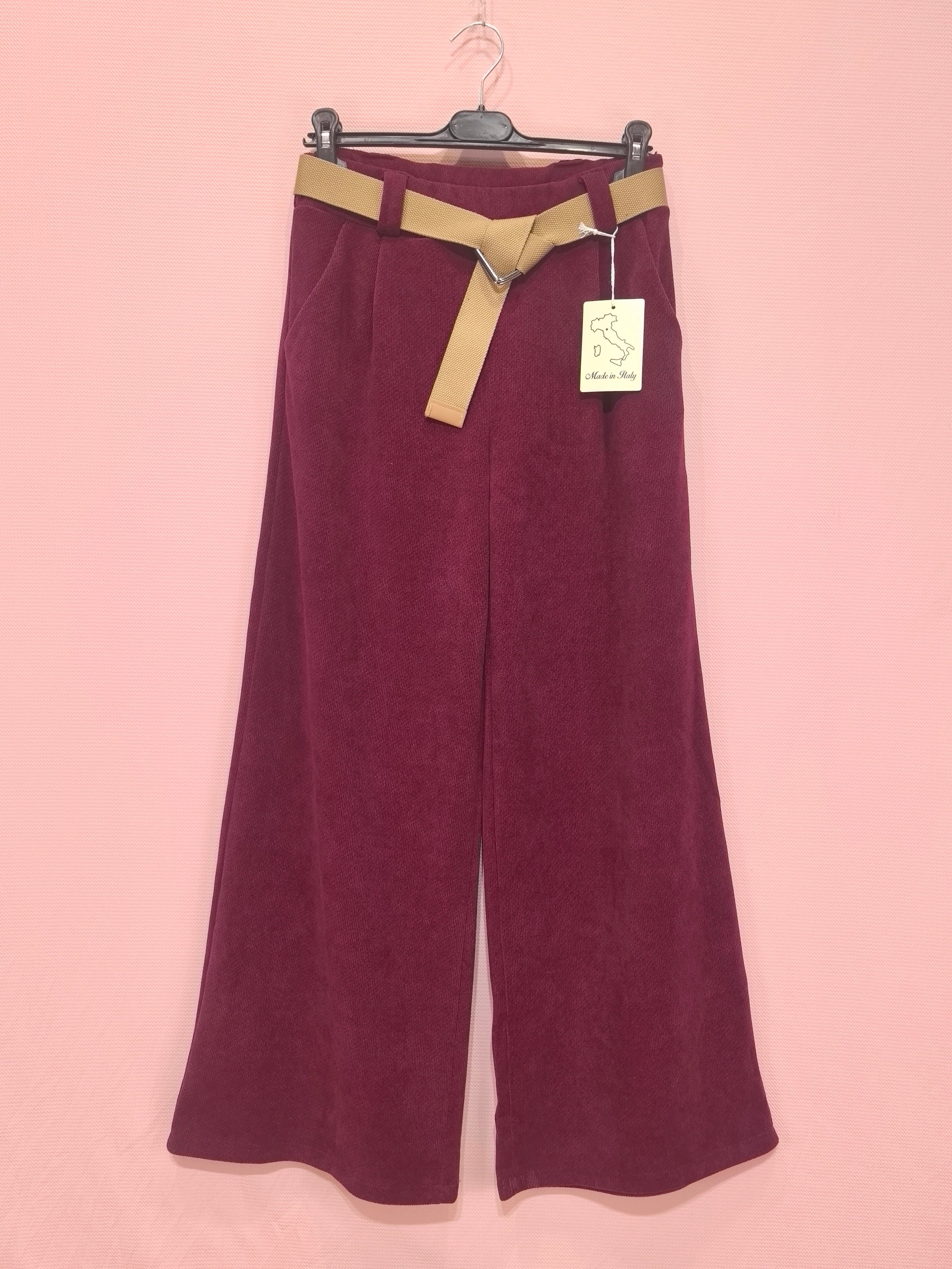 Pantalon large en tissu texturé au toucher doux (x6)