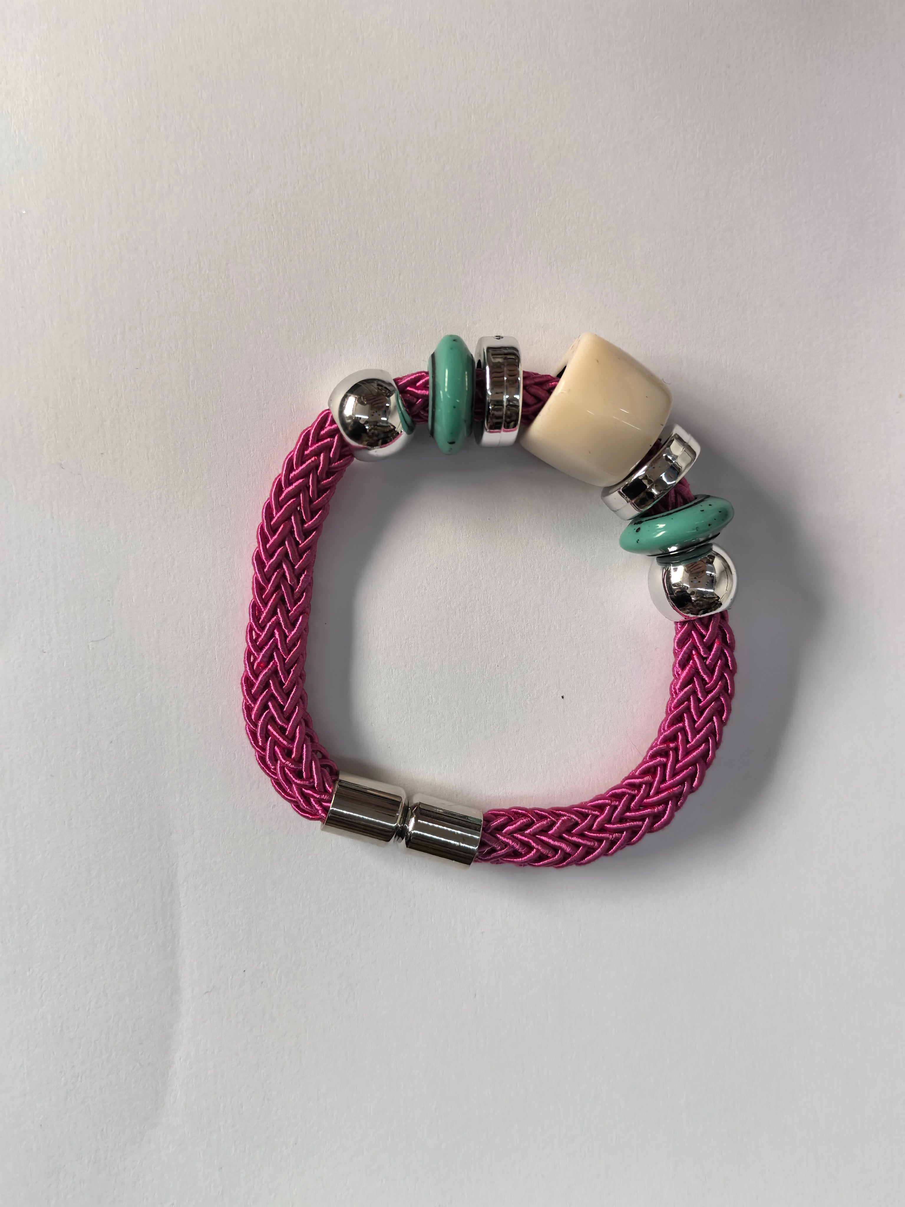 Bracelet fantaisie tresse boule couleurs au choix #ZBR320