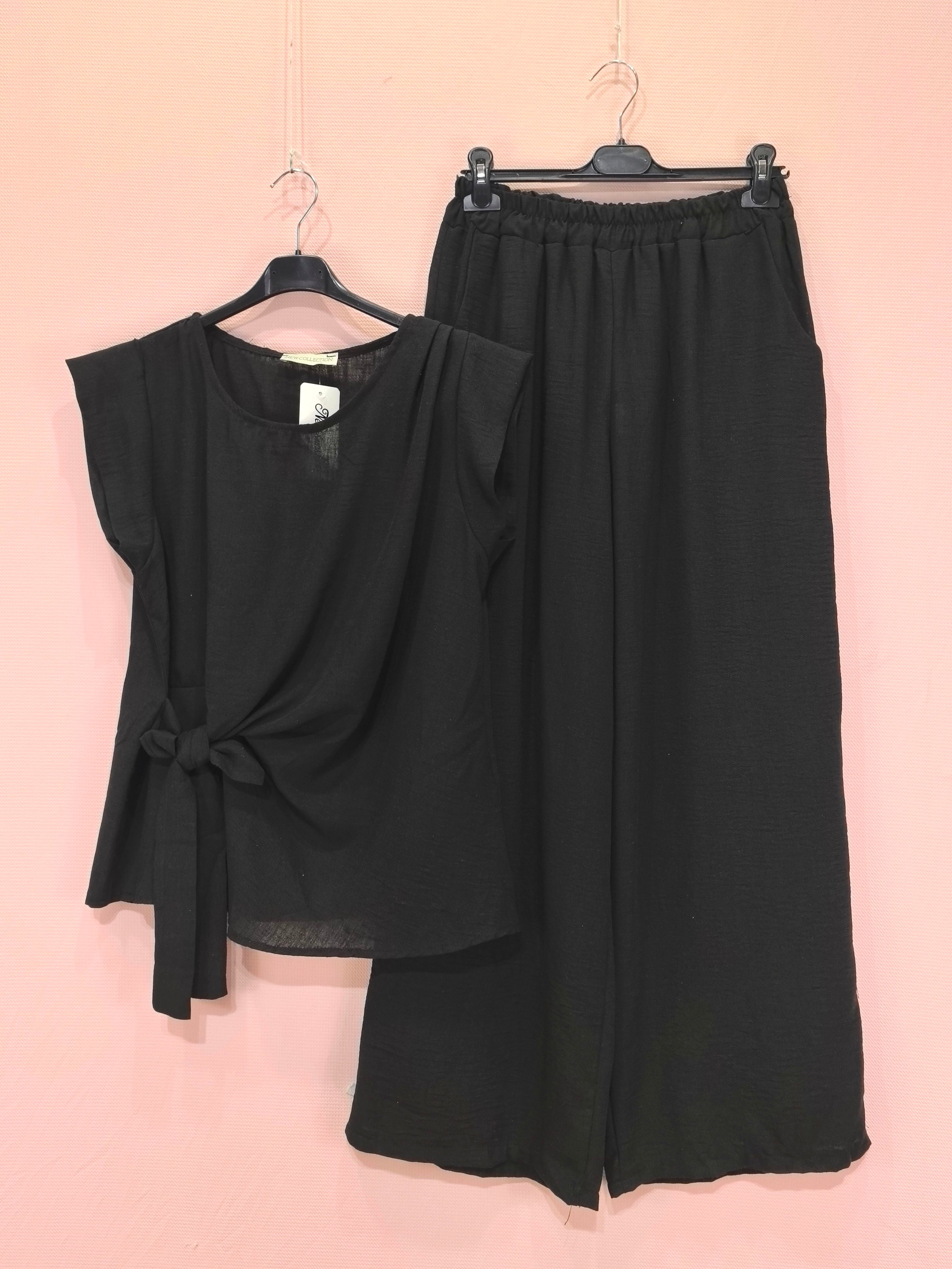 Ensemble Pantalon Large Et Haut Noué (X5)