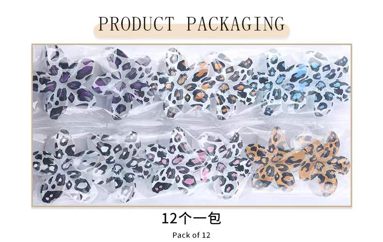 pinces cheveux Imprimé léopard (x12)#3