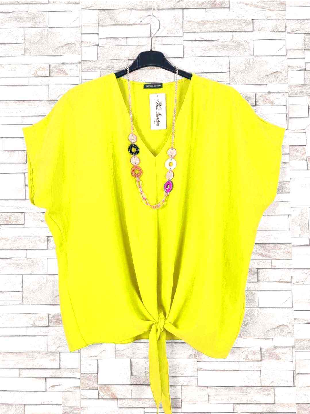 Top oversize col v et manches courtes (x9)