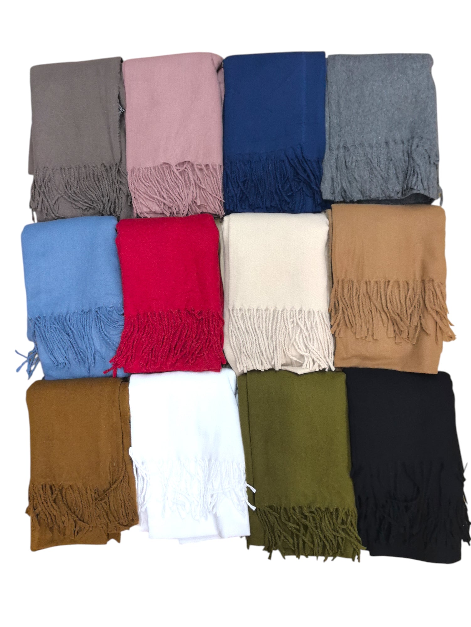 Écharpe châle couleur unie (x12)#1a