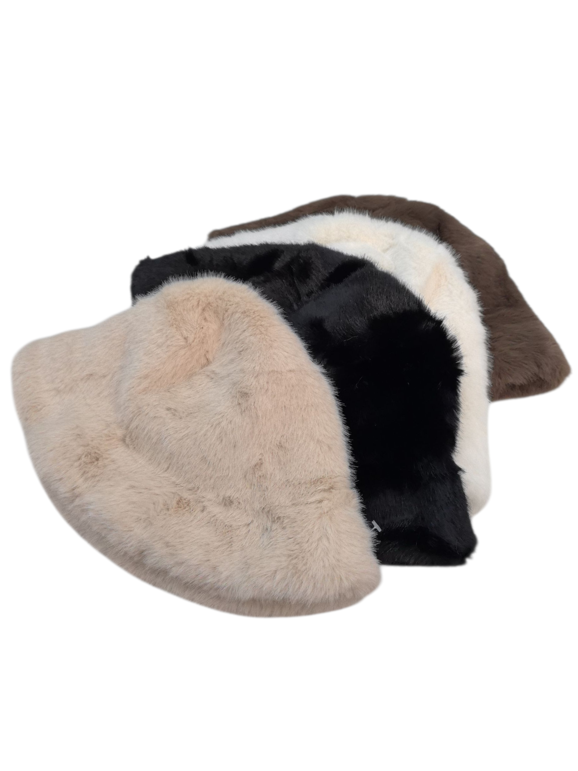 Chapeau Bob fausse fourrure doux (x12)#2