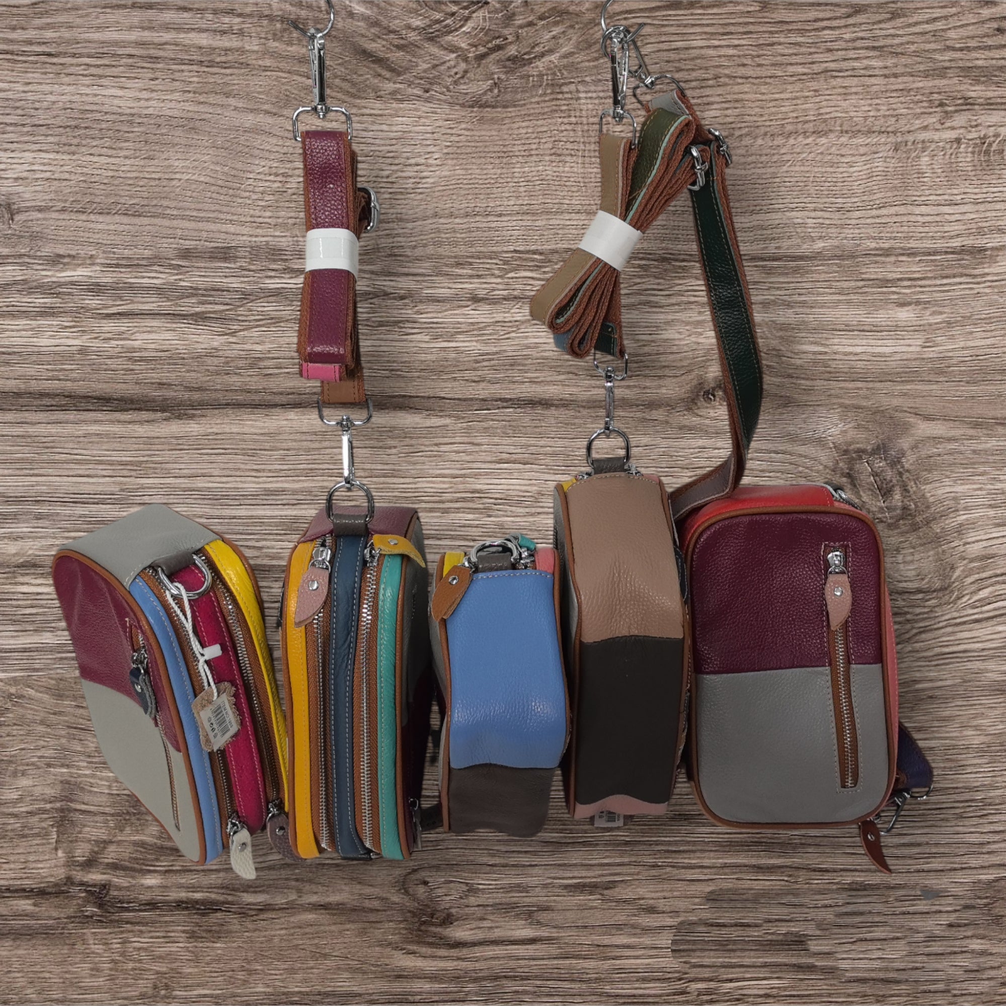 Sac multicouleur en Cuir véritable Pour Femme (X5)