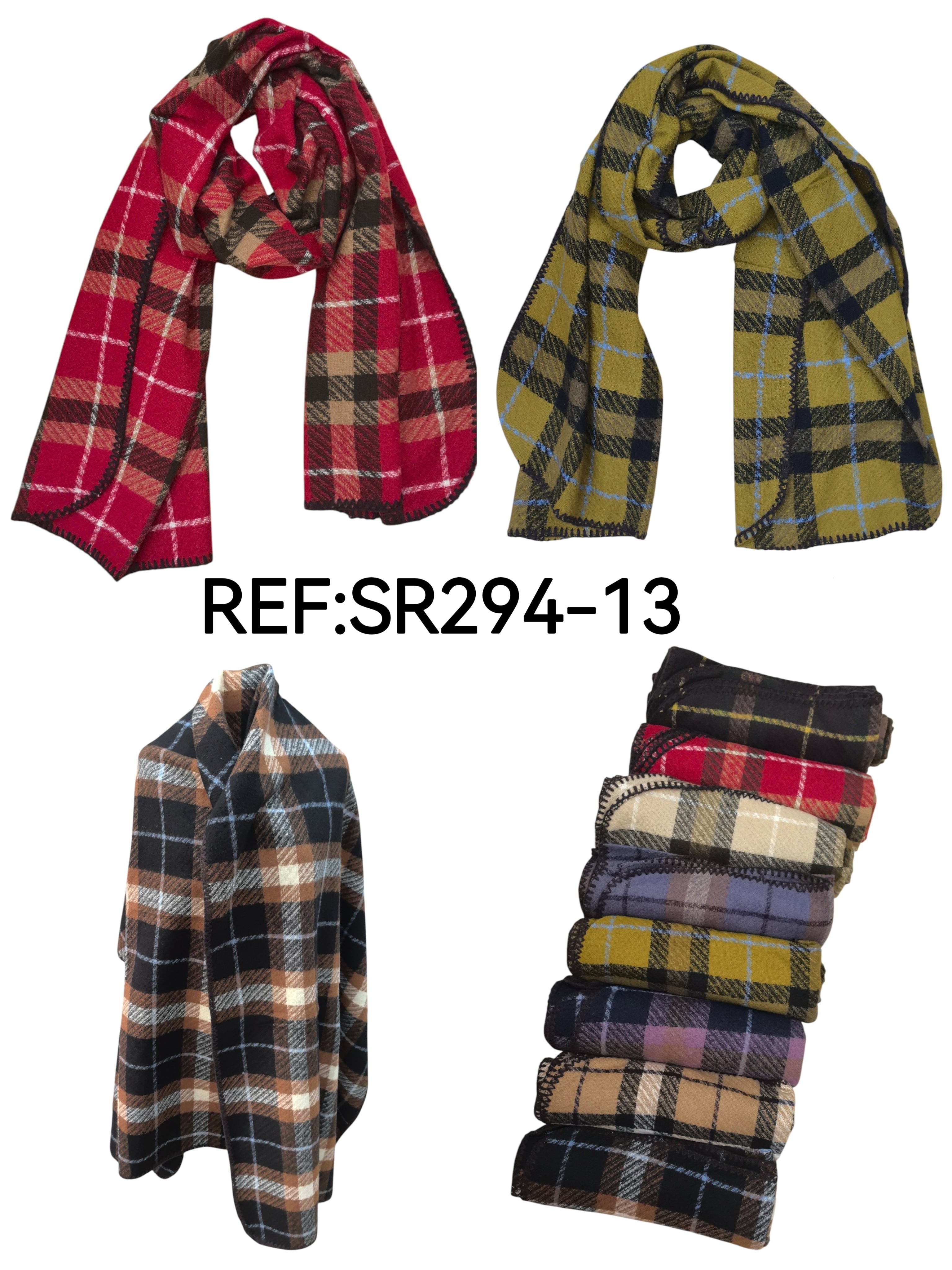 Écharpe hiver motif carreaux(x12)#13