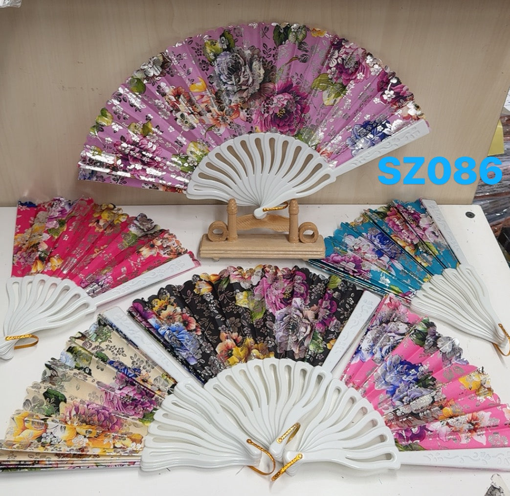 Éventails motif des roses(x12) #086