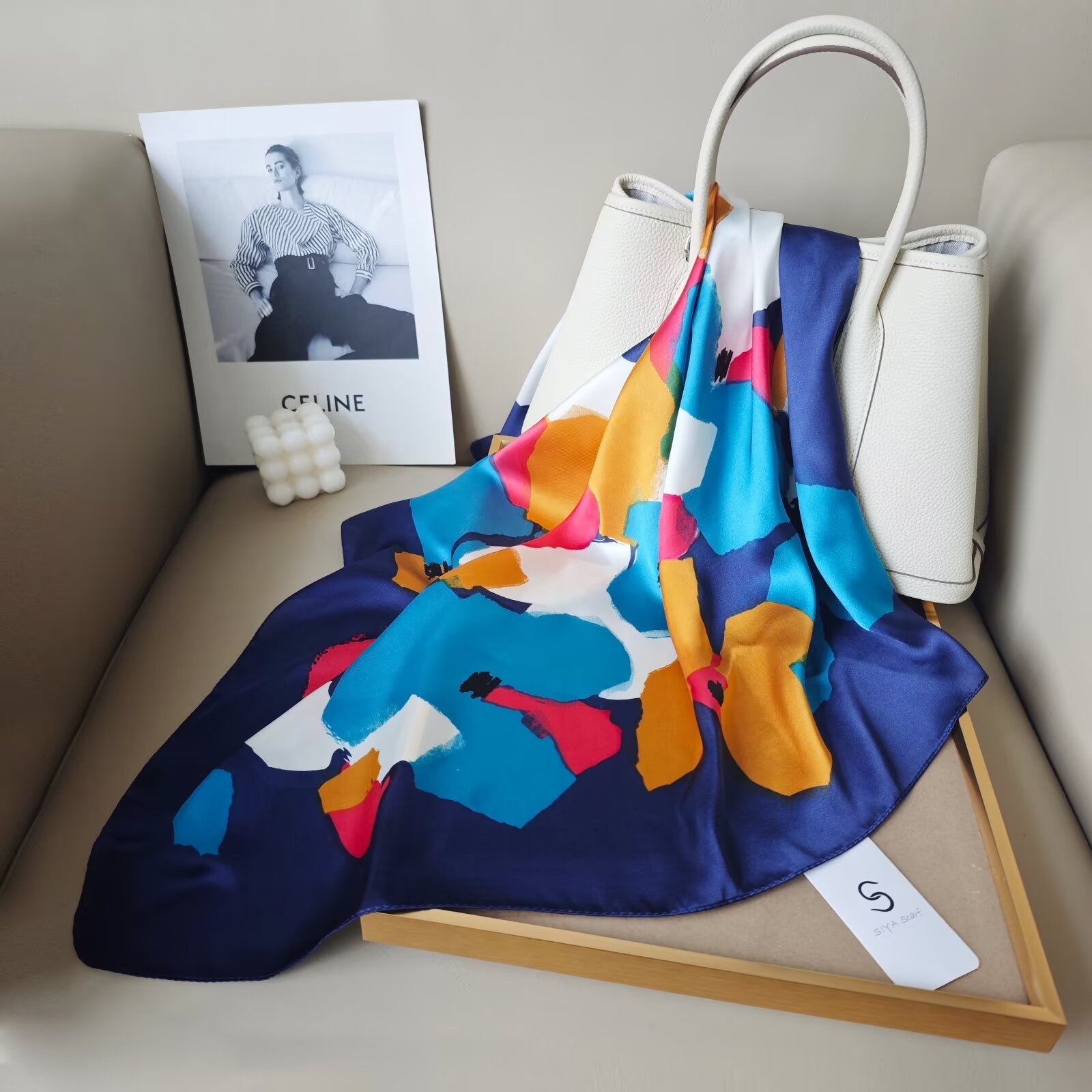 Foulard Carré touche soie 70cmx70cm (x12)#39