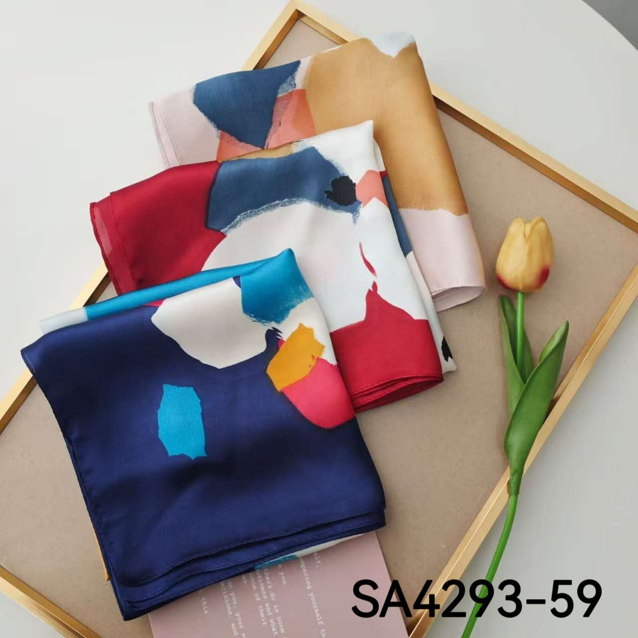 Foulard Carré touche soie 70cmx70cm (x12)#39