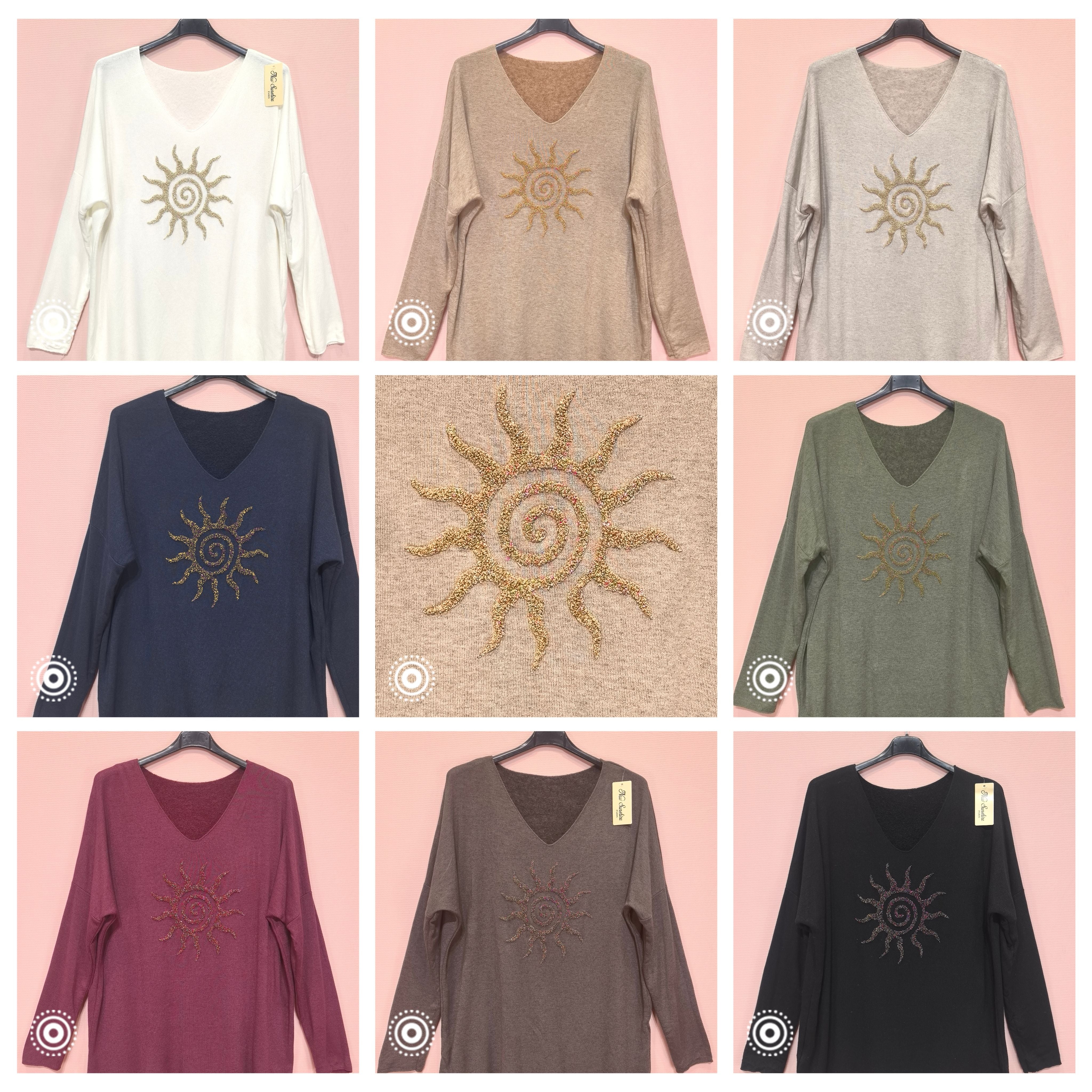 T-shirt à manches longues intérieur doux (×8)