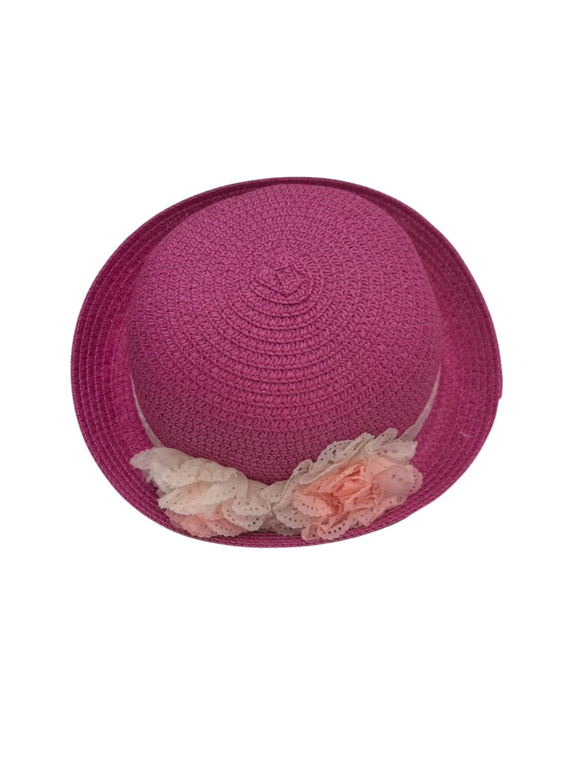 Chapeaux de paille taille enfant motif fleur (x12) #50