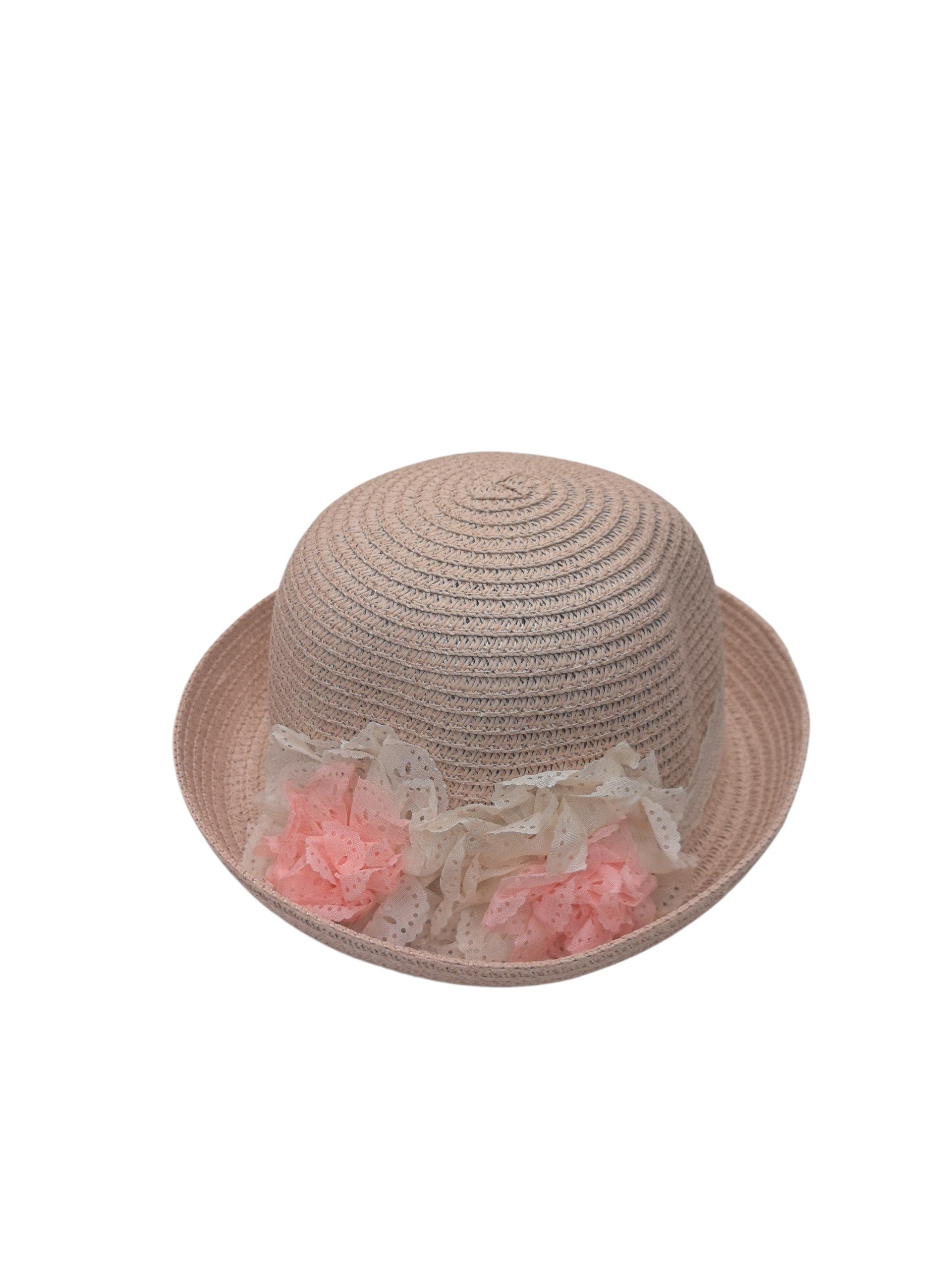 Chapeaux de paille taille enfant motif fleur (x12) #50