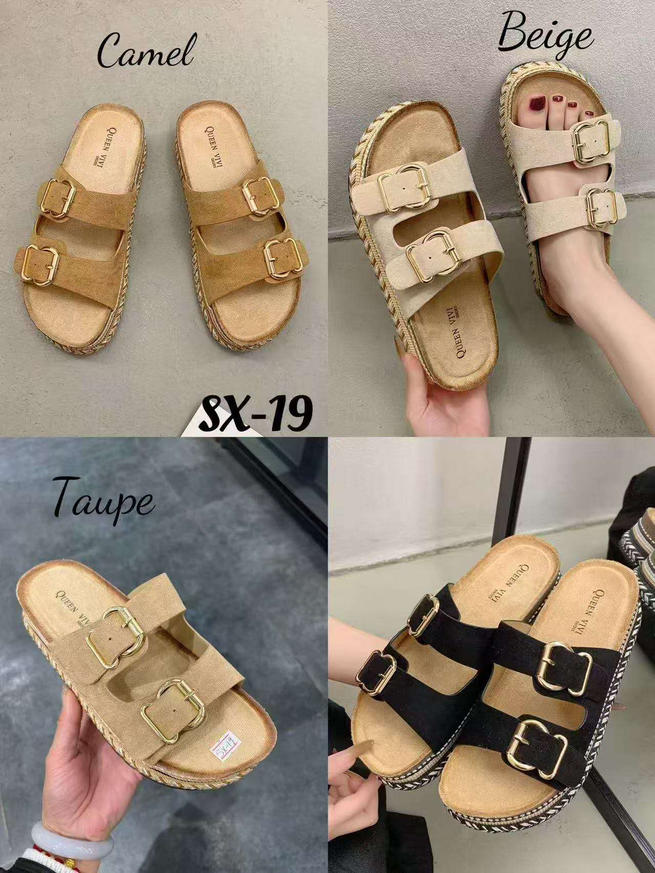 Claquettes femmes doubles boucle (x12)