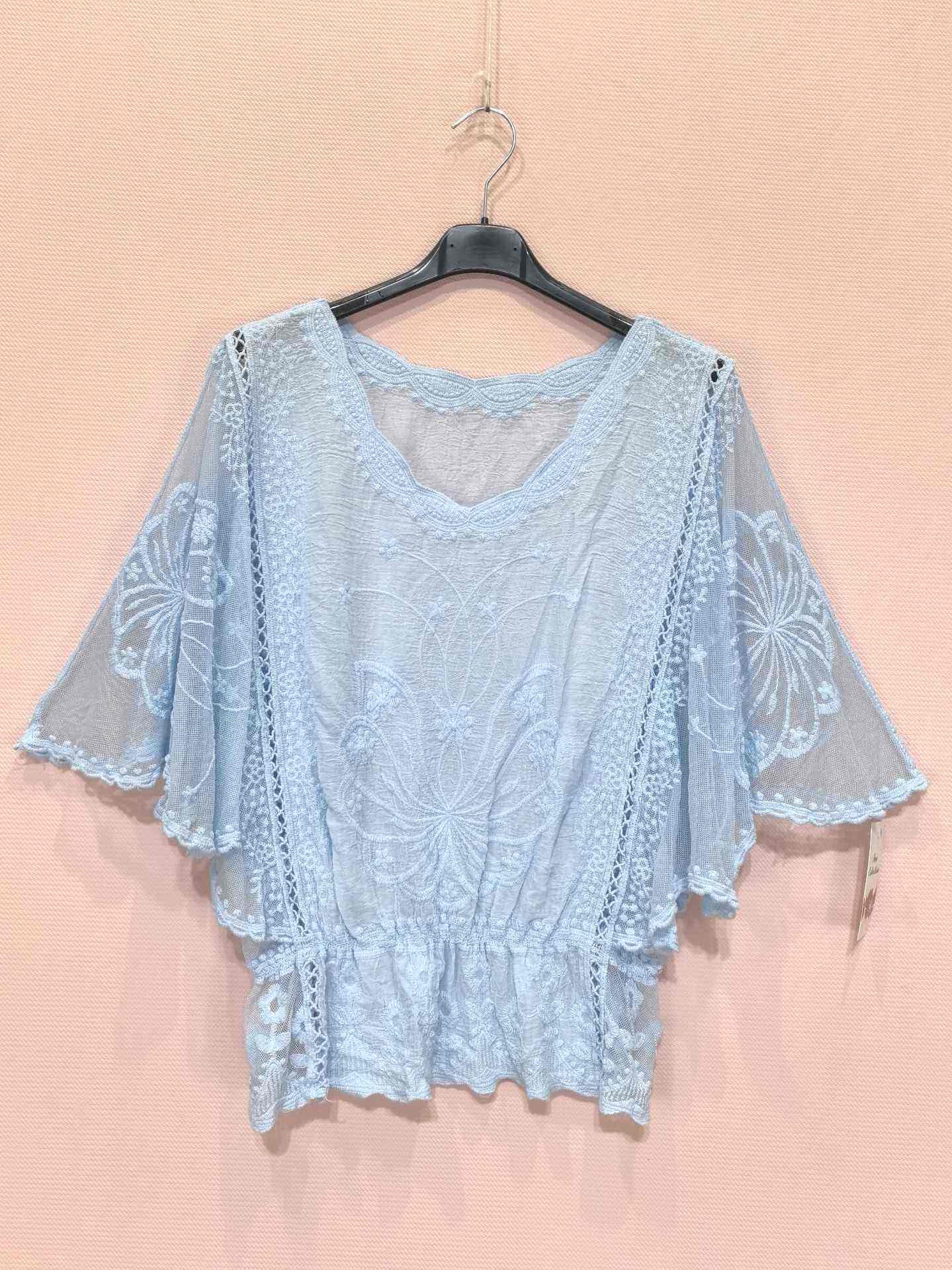 Top Dentelle Manches Papillon (x8)