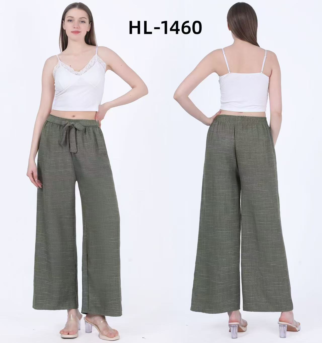 Pantalon palazzo lisse uni (x12)