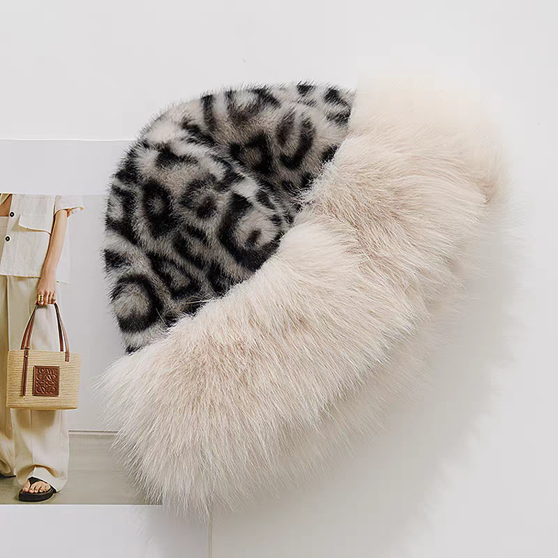 Chapeau en fausse fourrure lmpripmées Léopard (x12)#3