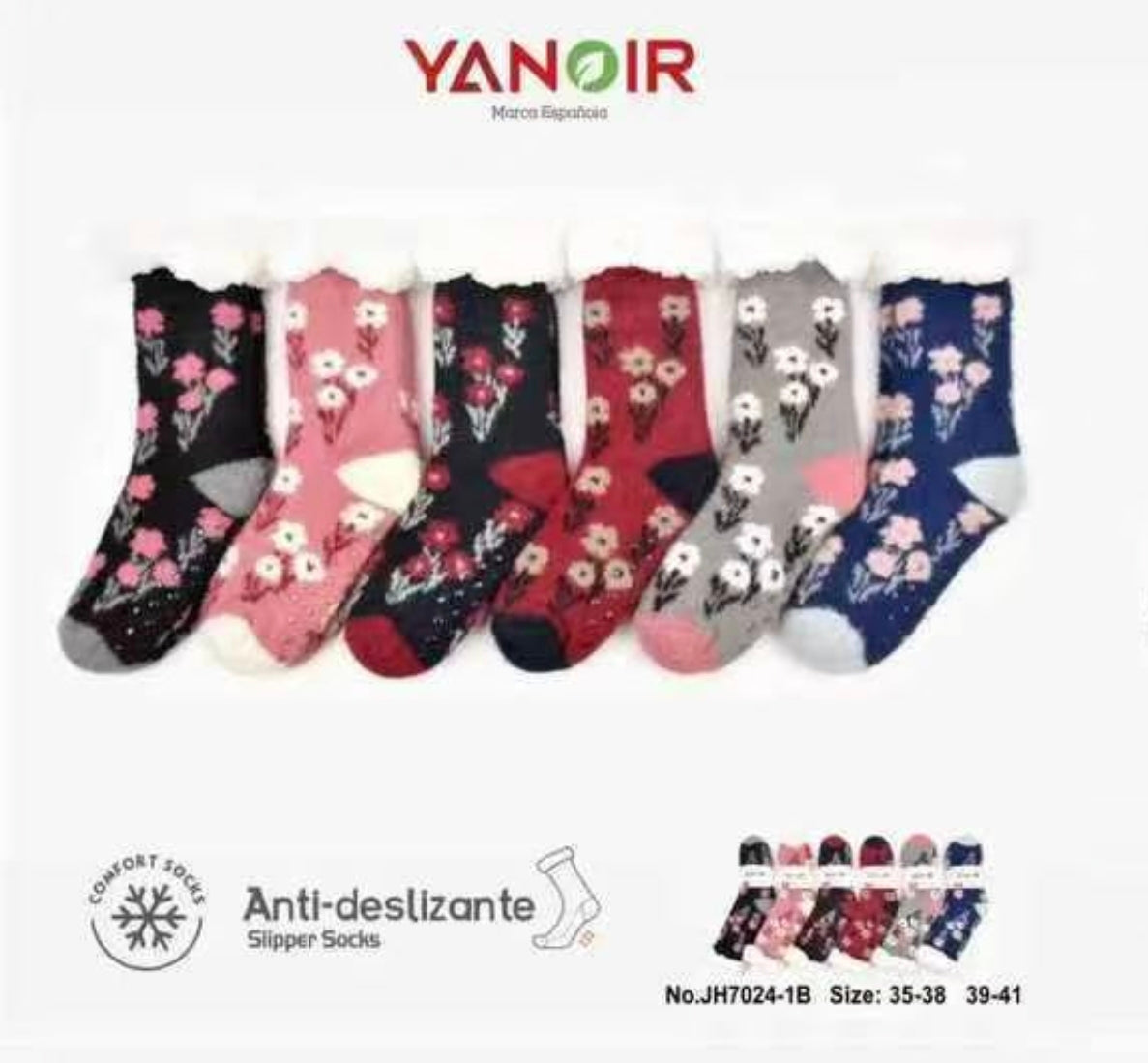 FEMME Chaussettes chaussons fourrées (x12)