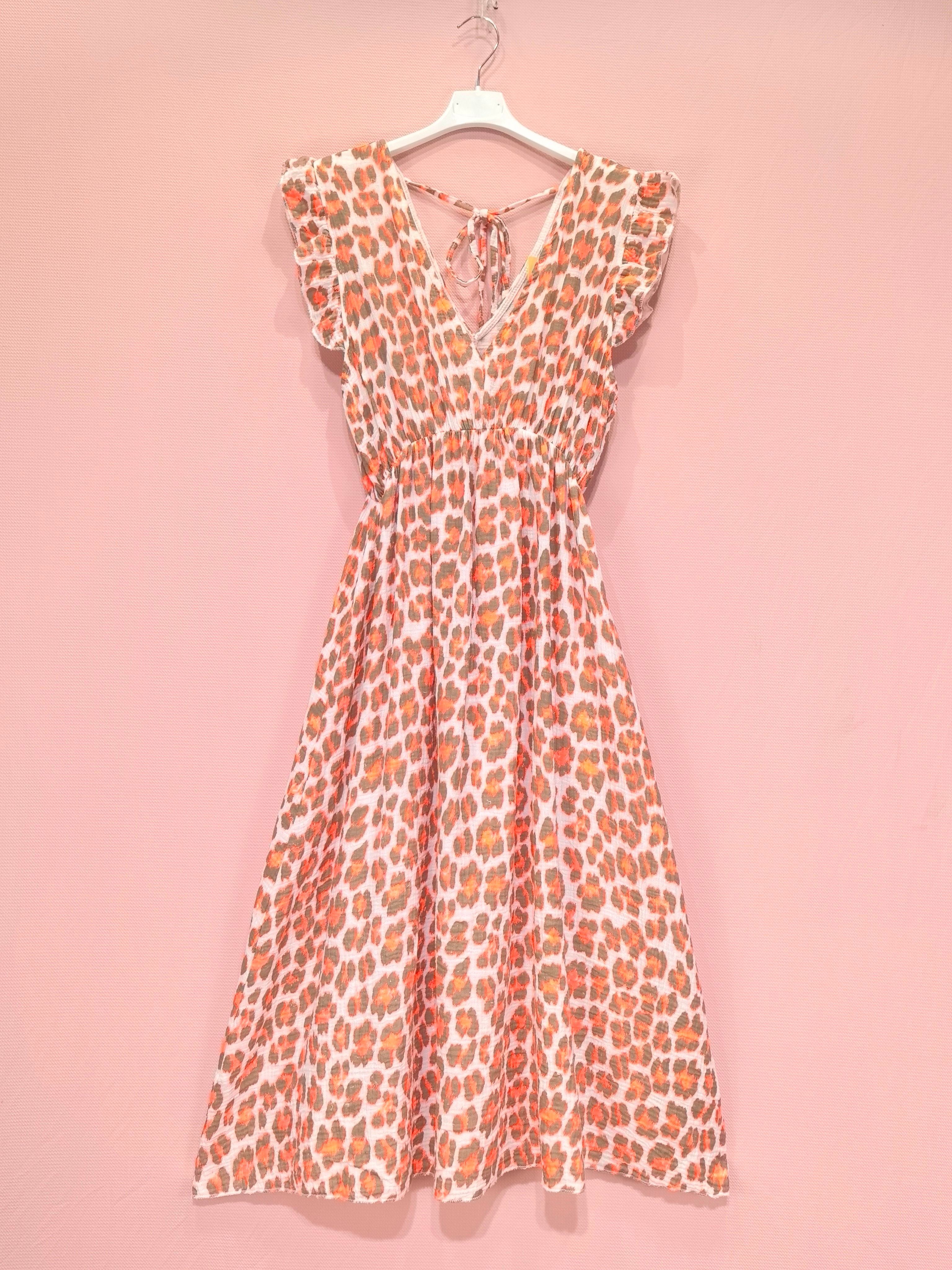 Robe Longue Imprimée En Gaze Du Coton (×6)