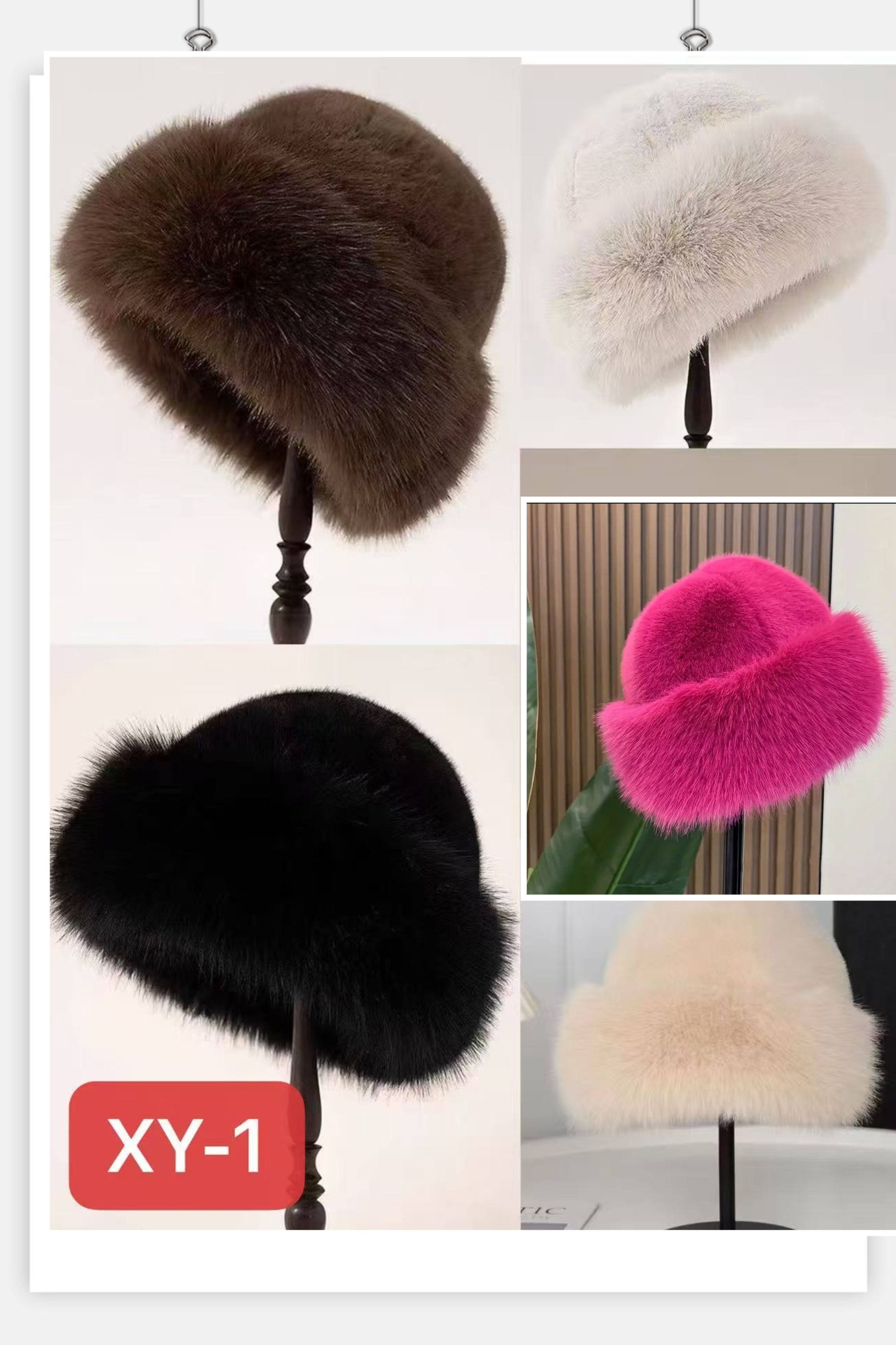 Chapeau en fausse fourrure doux (x12)#1