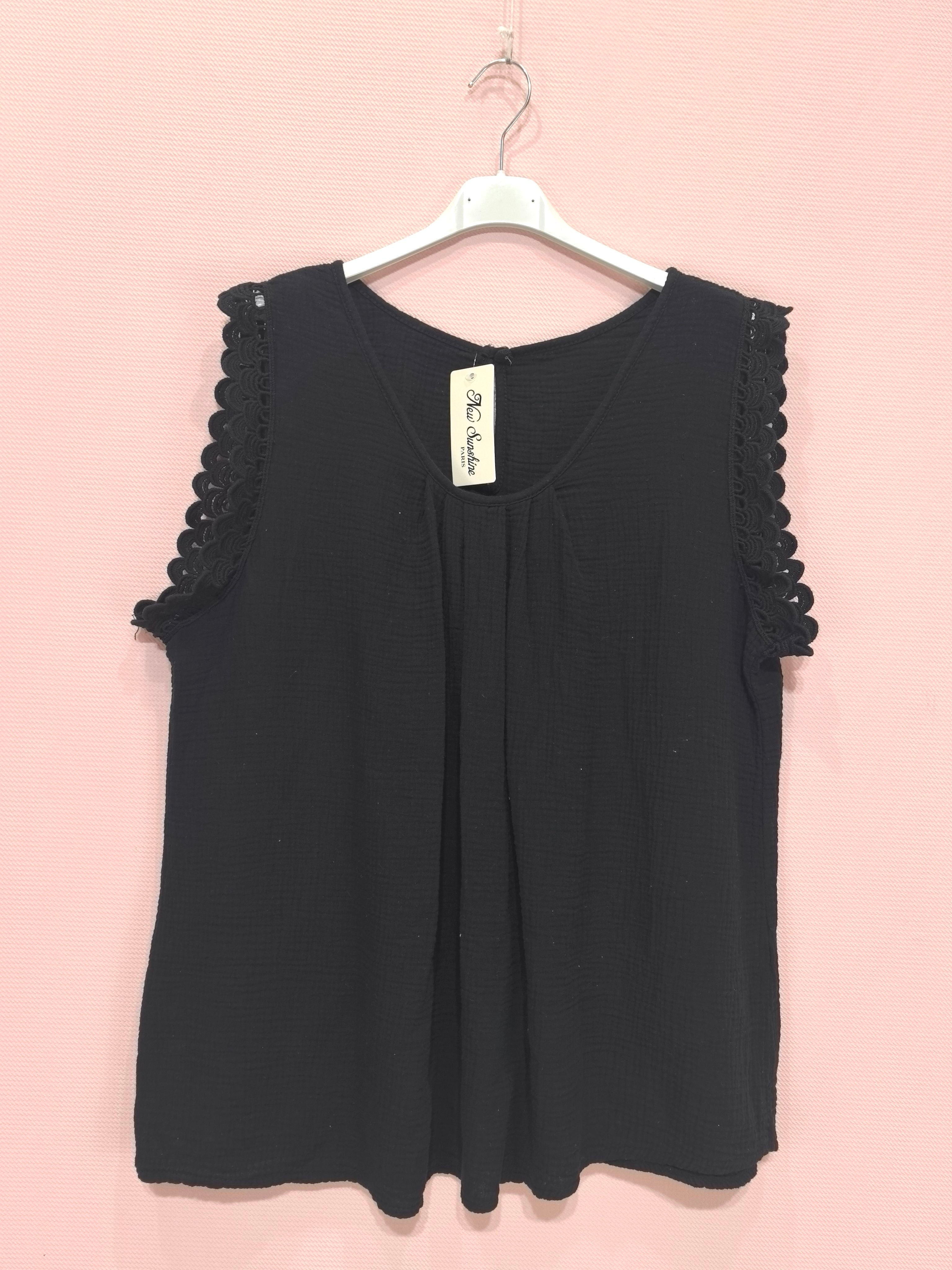 Top En Gaze De Coton Dos Avec Boutons (x8)