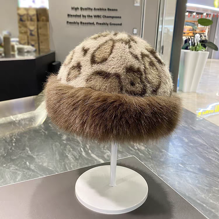 Chapeau en fausse fourrure lmpripmées Léopard (x12)#3