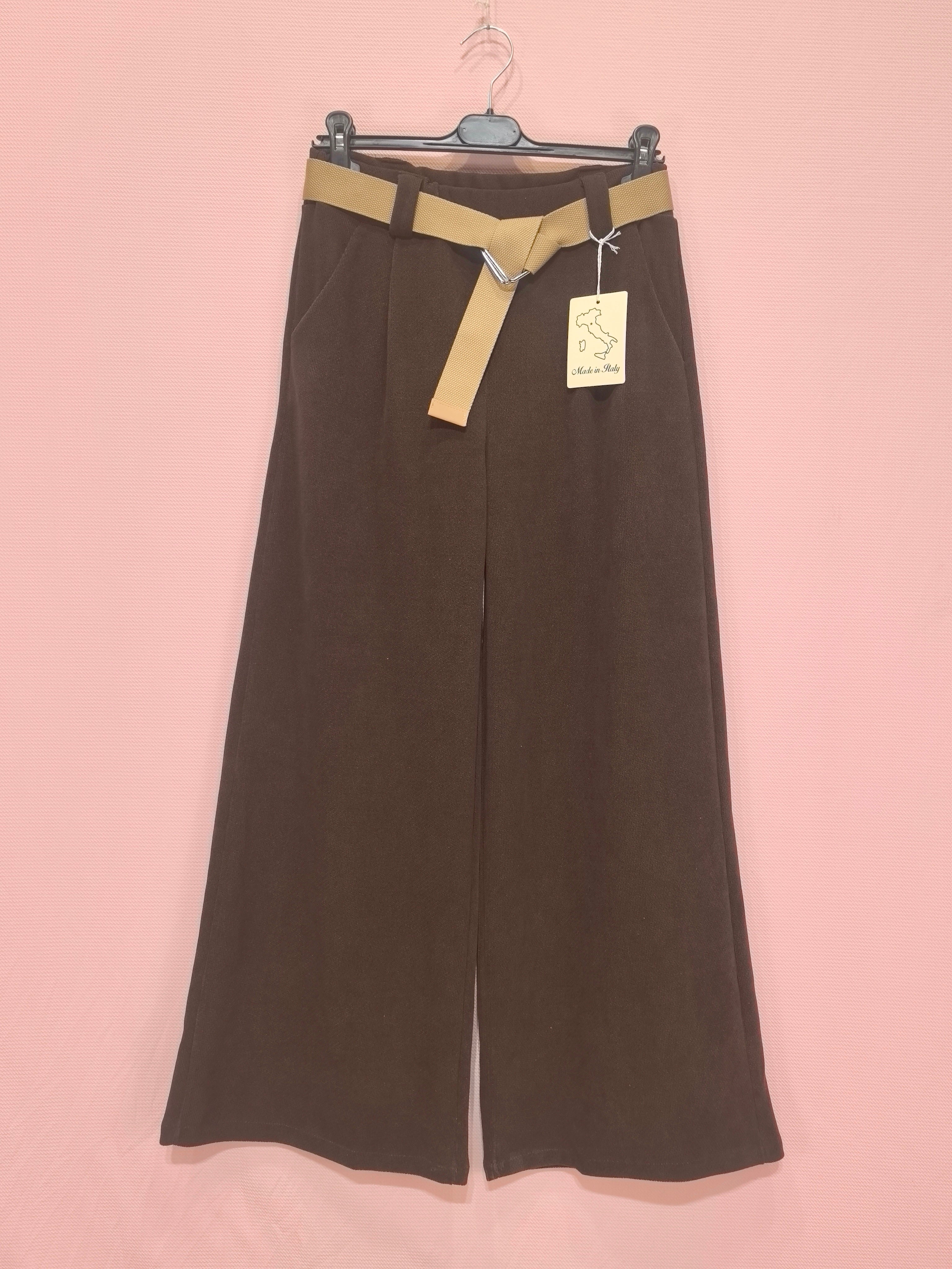 Pantalon large en tissu texturé au toucher doux (x6)