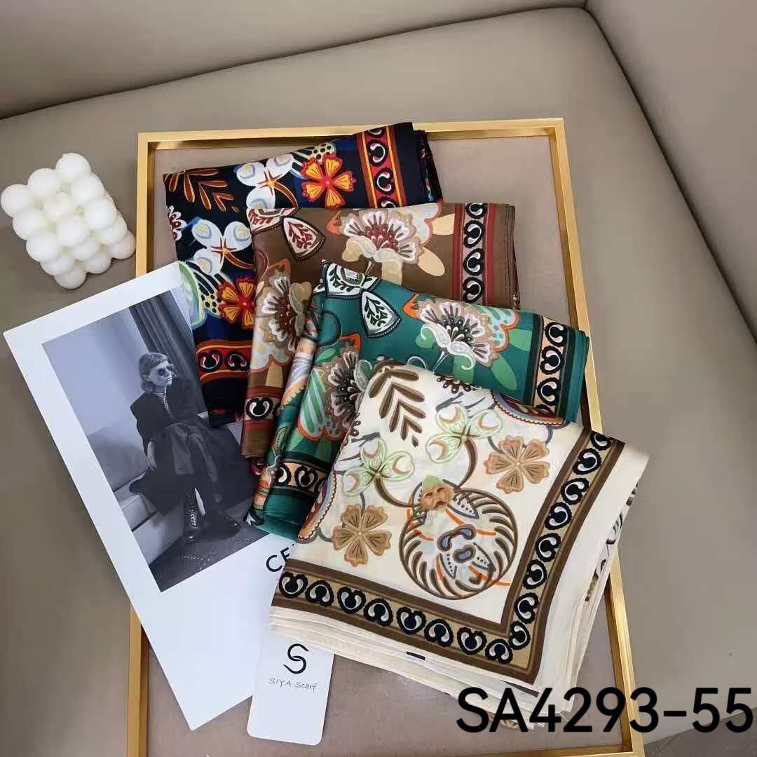 Foulard Carré touche soie 70cmx70cm (x12)#55