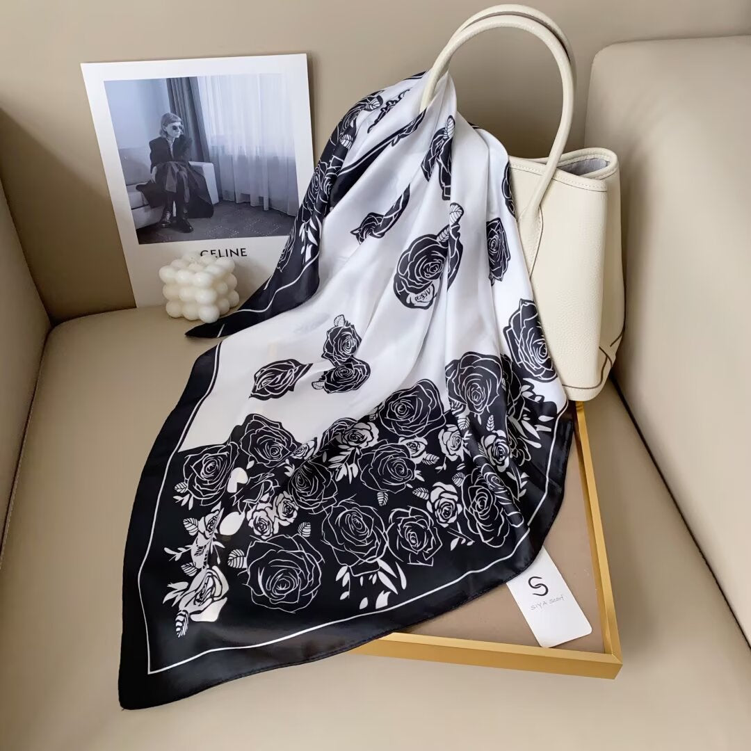 Foulard Carré touche soie 70cmx70cm (x12)#56