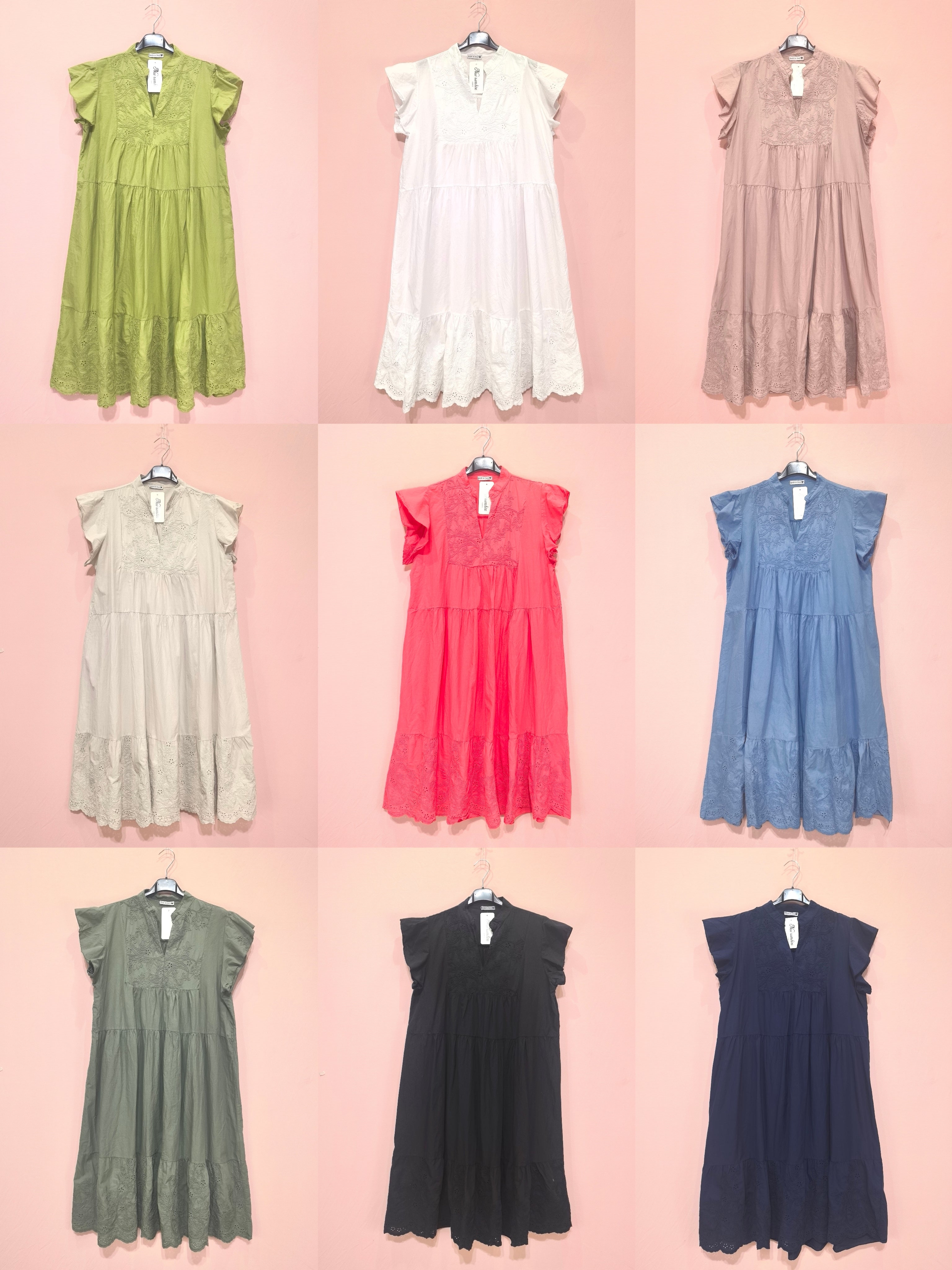 Robe Brodée En Coton (X6)