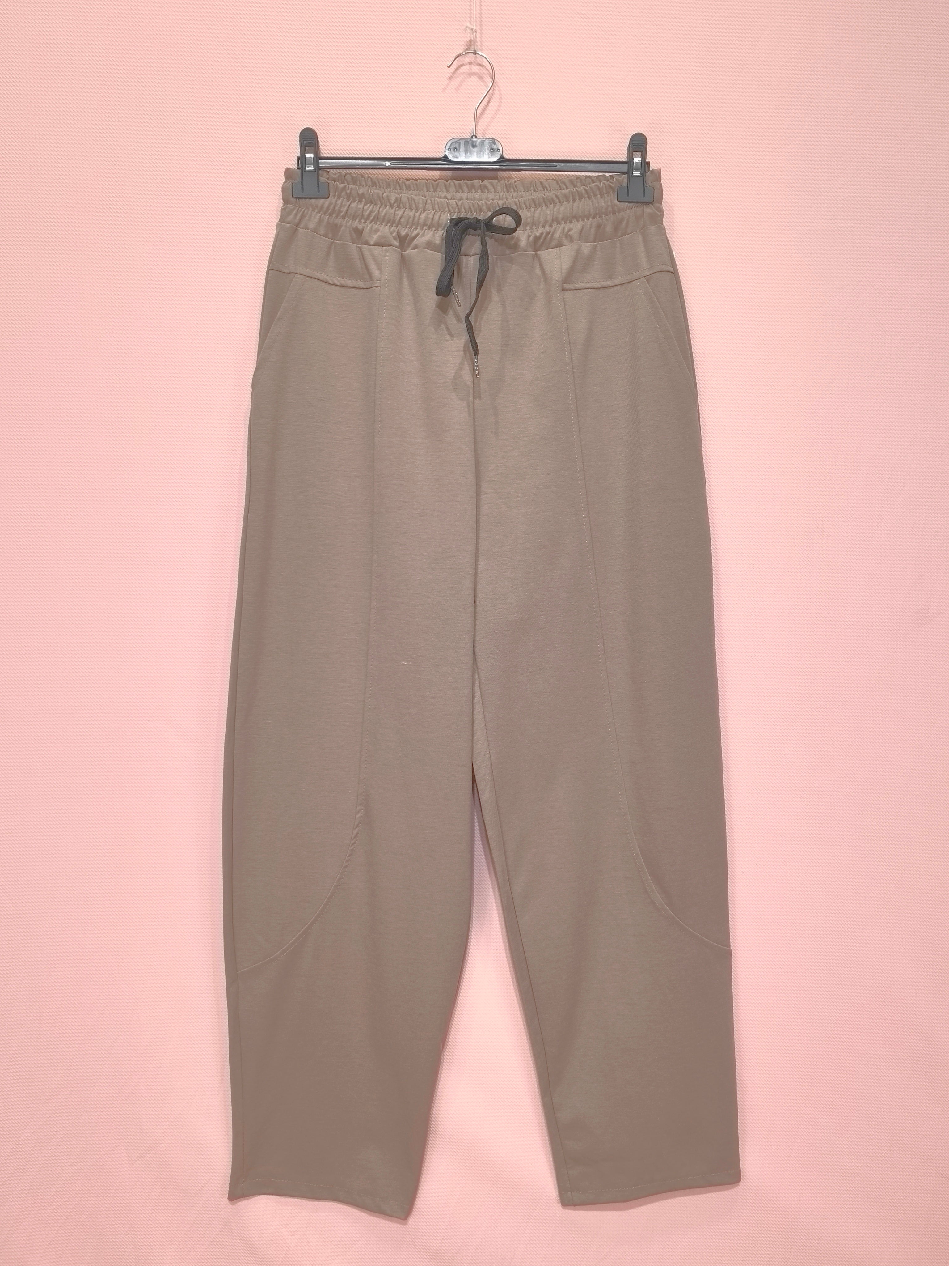 Pantalon carotte à taille élastique (x6)