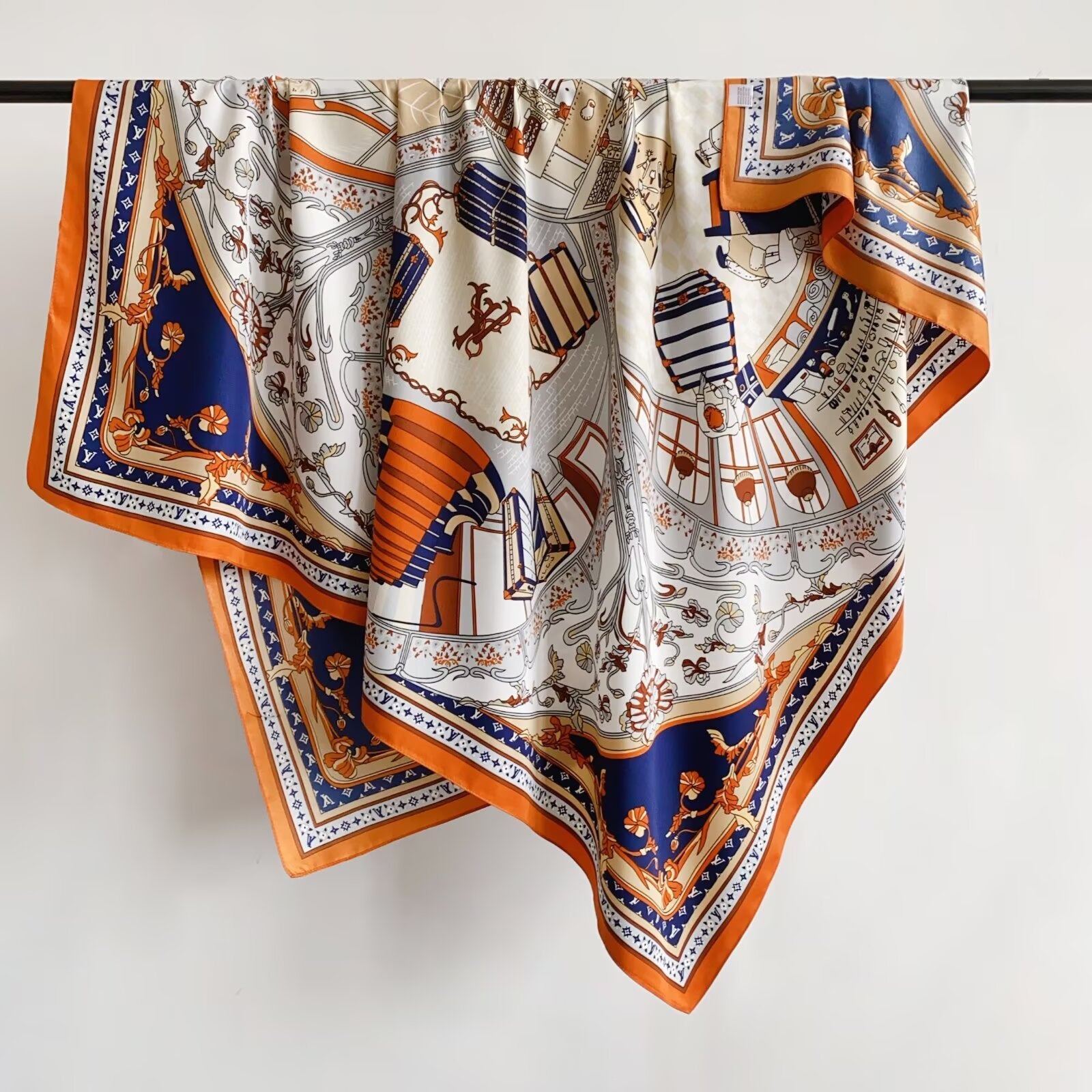 Foulard Carré touche soie 130×130cm (x6)#7