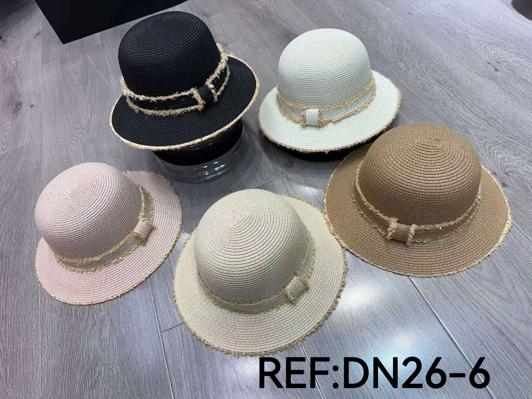 Chapeau paille à bord effiloché (x12)#6